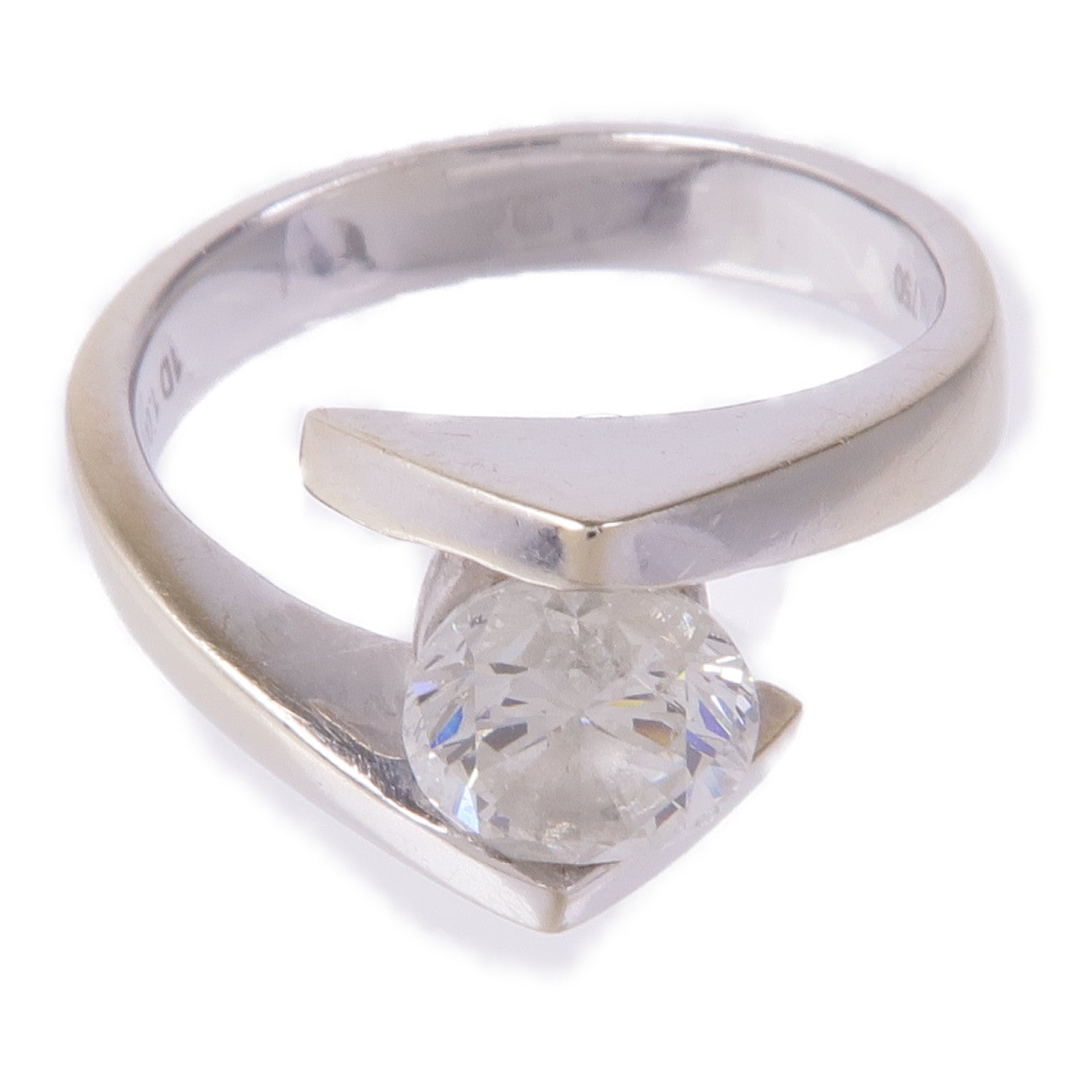JEWELRY Diamond Ring 18K White Gold US#5.5