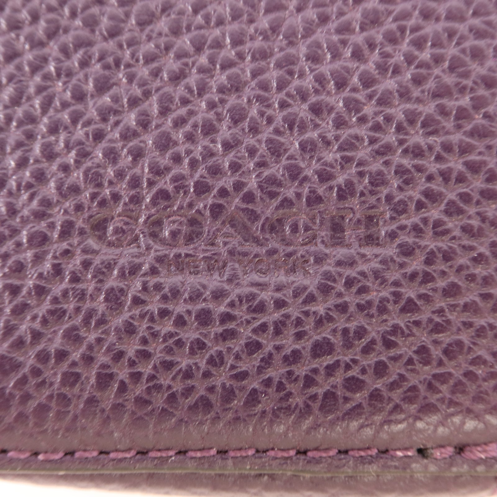 COACH 牛皮皮革Coins Case銀扣零錢包