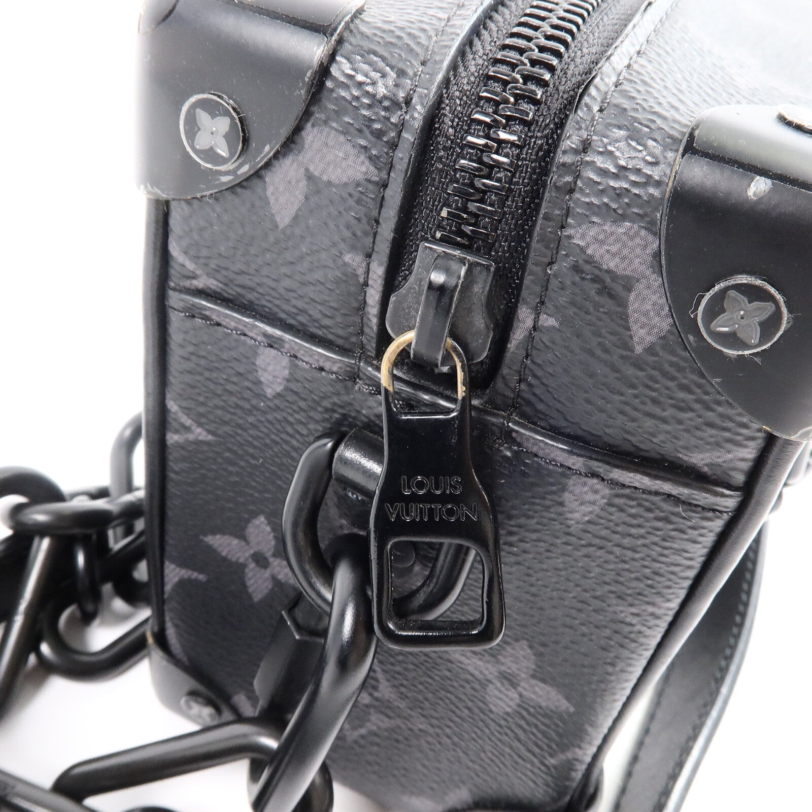 LOUIS VUITTON Monogram Eclipse Mini Soft Trunk肩背袋