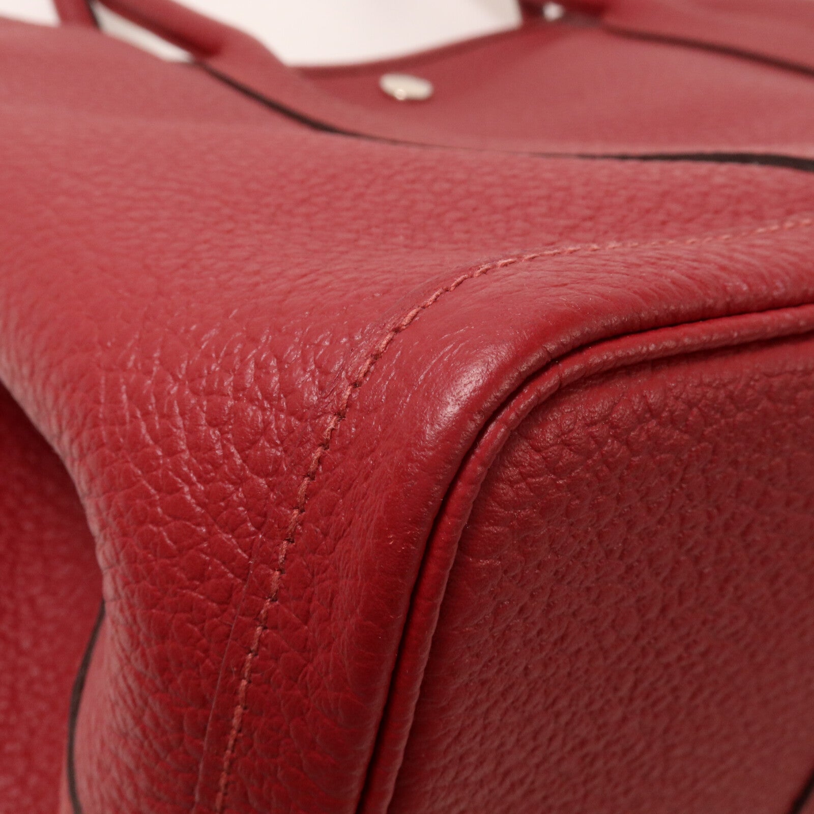 HERMES Negonda皮革Garden Party PM手挽袋Rouge Garance