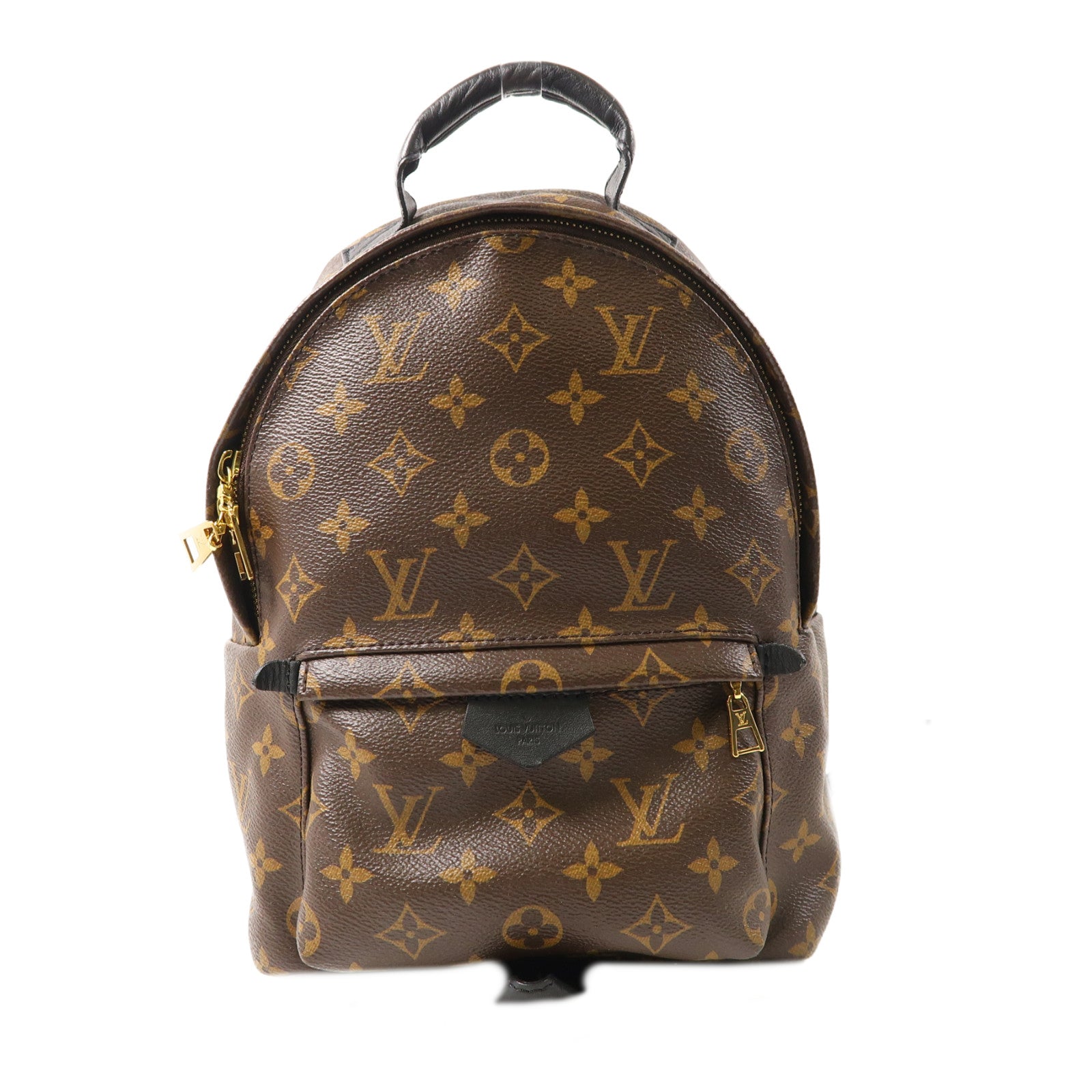 LOUIS VUITTON Monogram Palm Springs金扣背包棕色