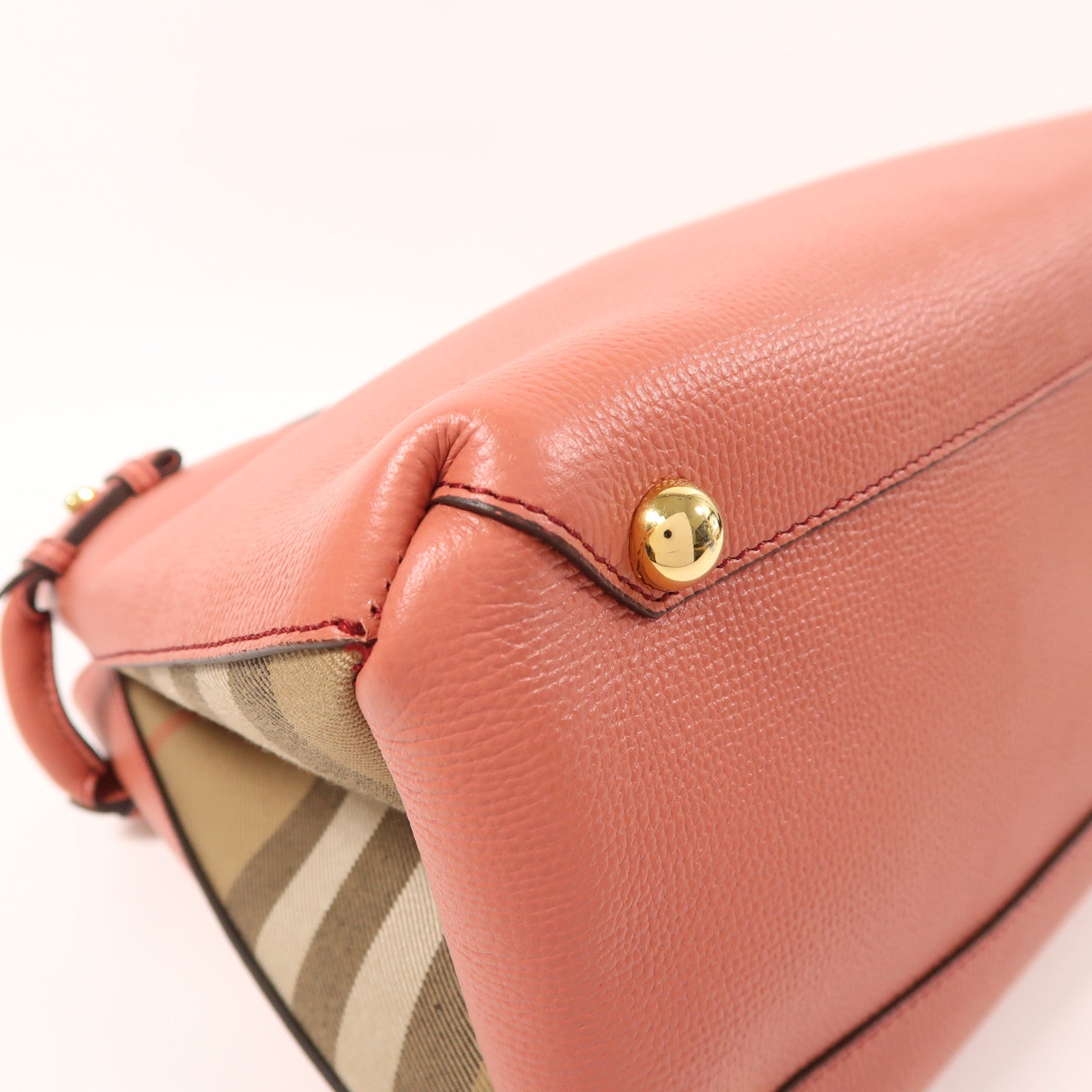 BURBERRY 牛皮皮革The Banner Bag金扣手挽肩背兩用袋