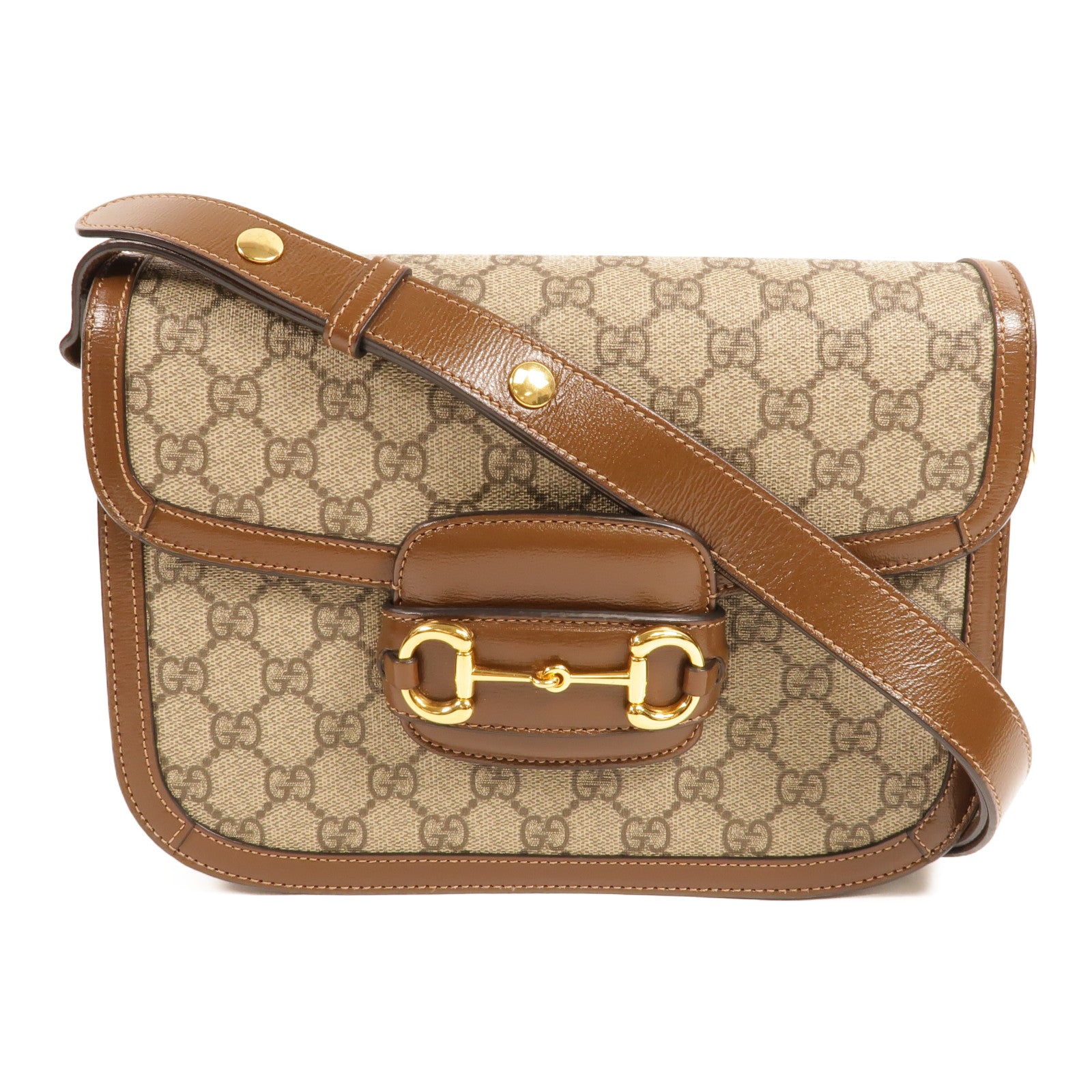 GUCCI 塗層帆布Horsebit 1955 Medium肩背袋