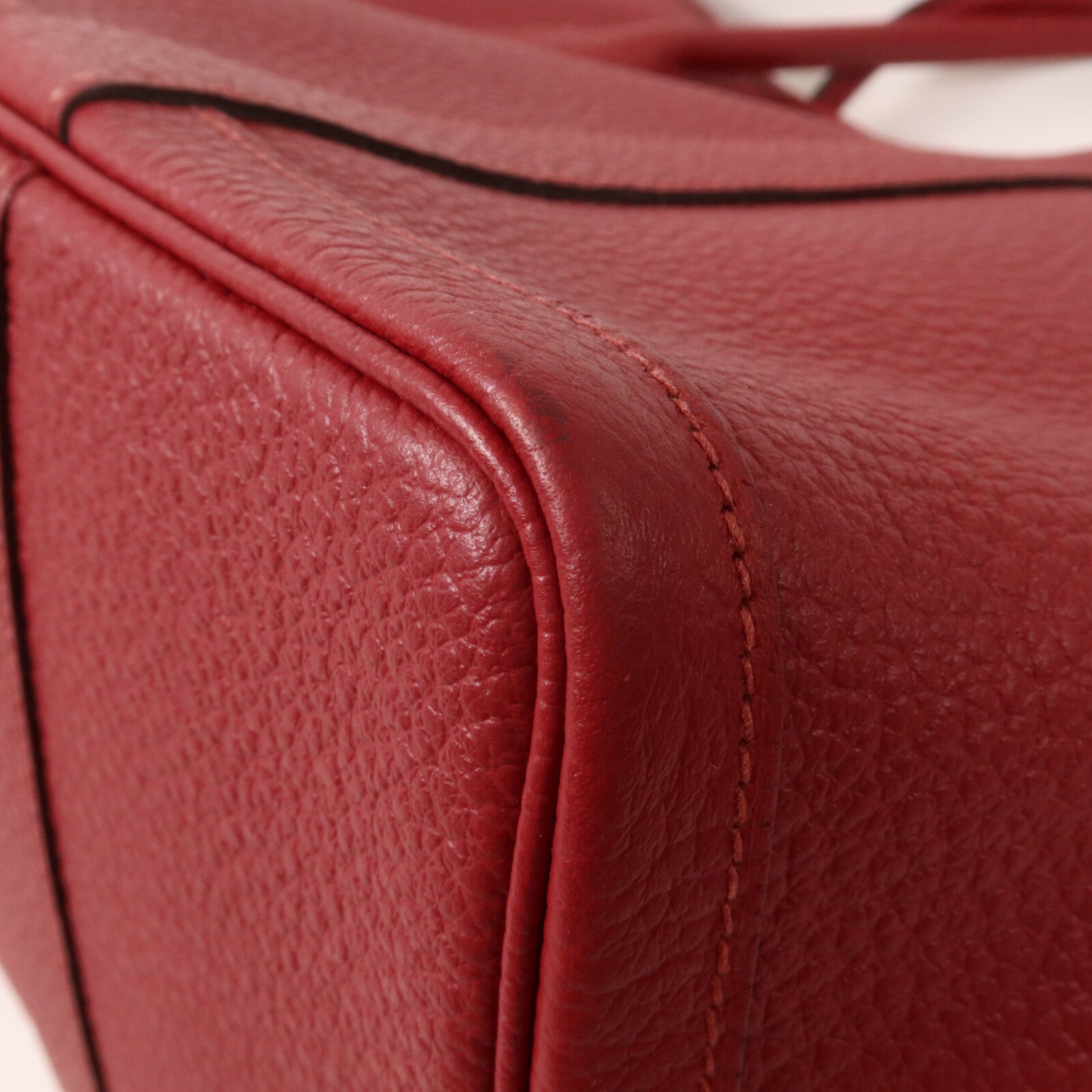 HERMES Negonda皮革Garden Party PM手挽袋Rouge Garance