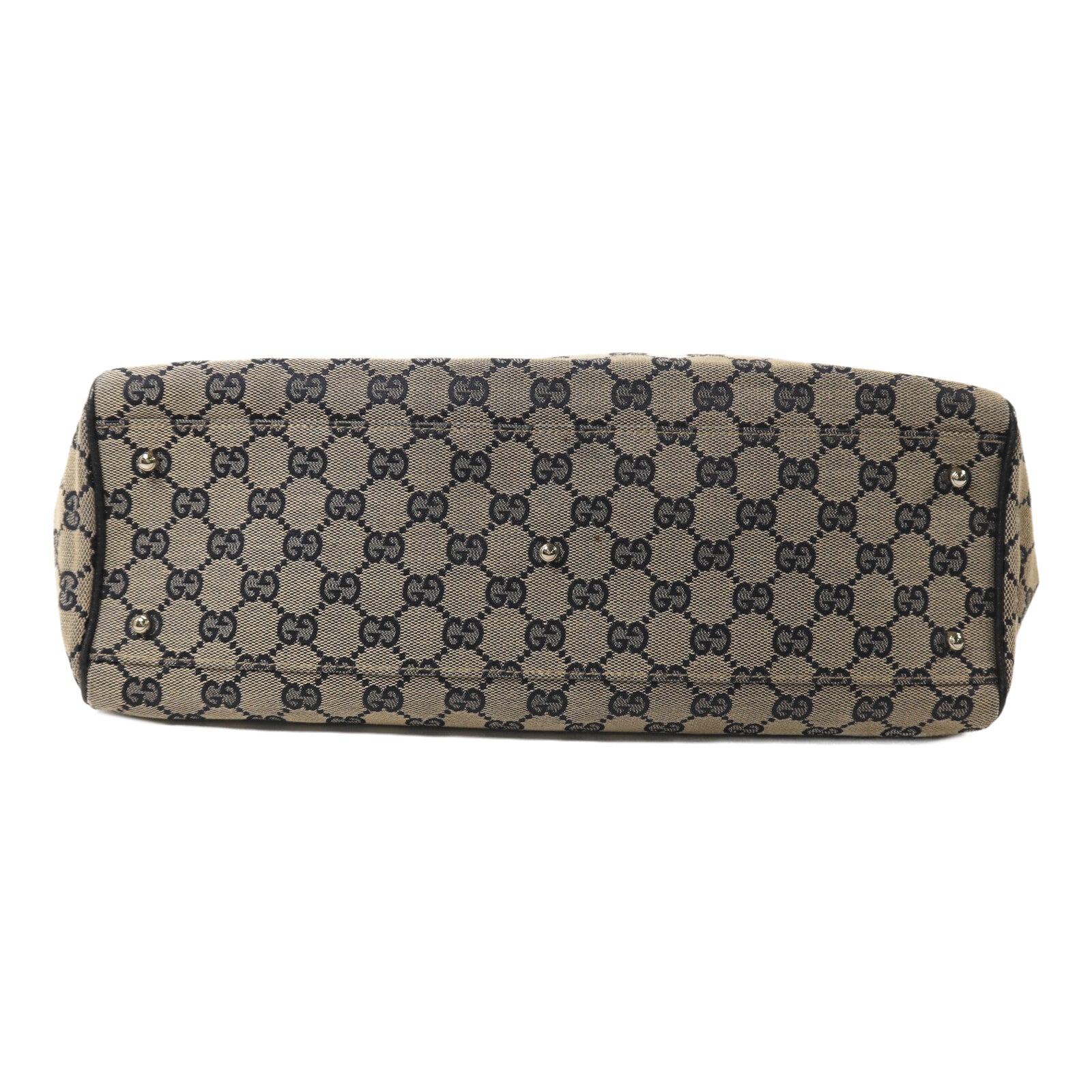 GUCCI 帆布Tote Bag Medium銀扣手挽袋