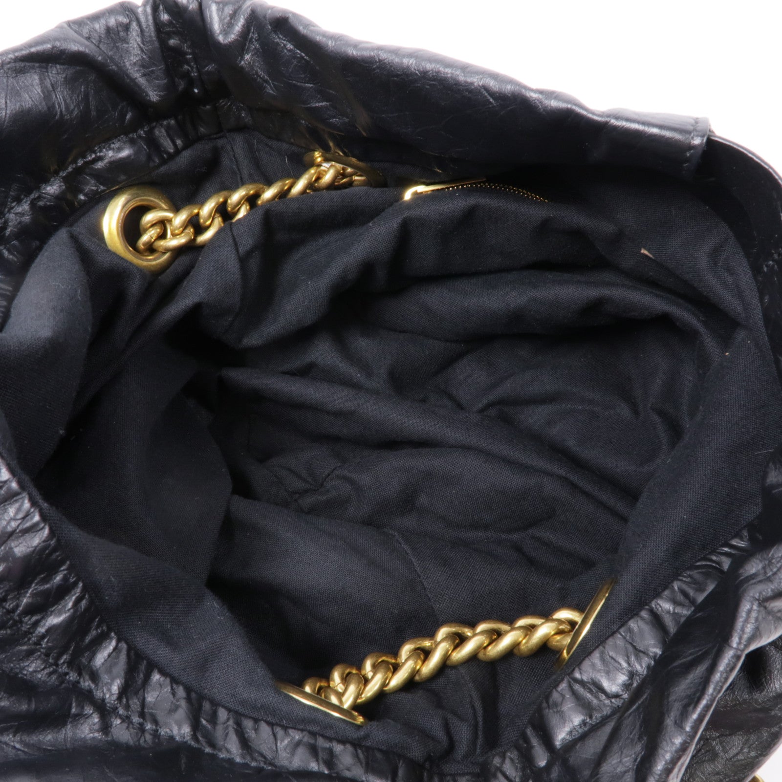 BALENCIAGA 牛皮皮革Crush Tote金扣鏈帶肩背袋
