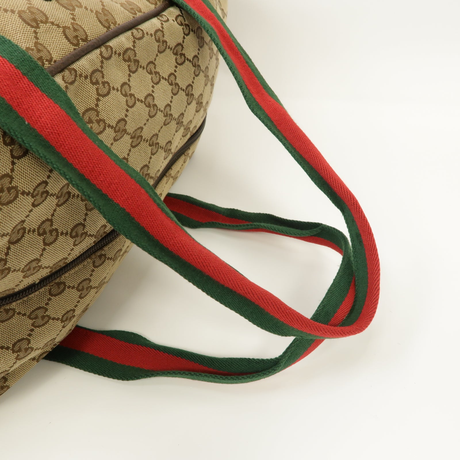 GUCCI 帆布Boston Bag波士顿包棕色