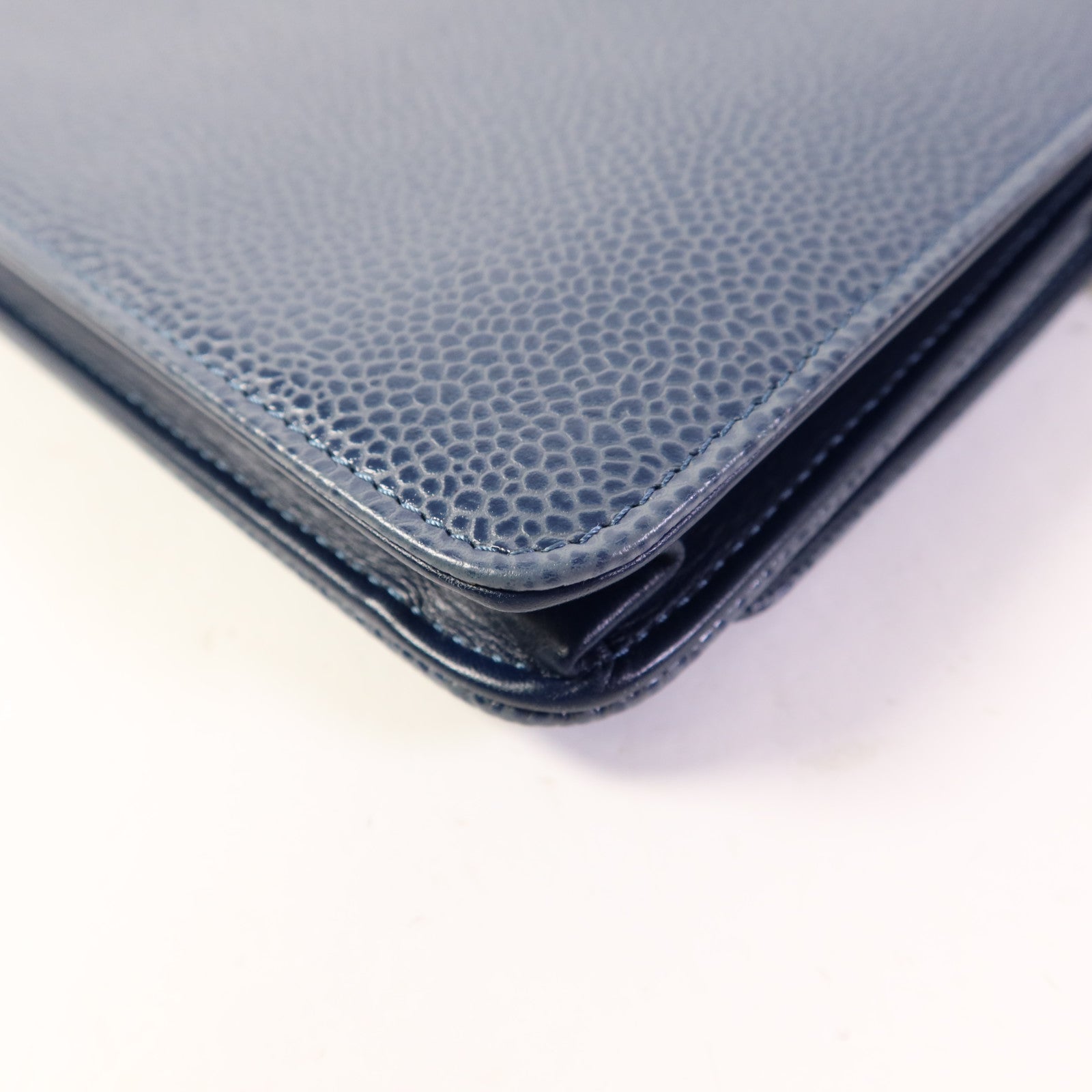 CHANEL 牛皮皮革WOC Wallet On Chain銀扣鏈帶肩背袋
