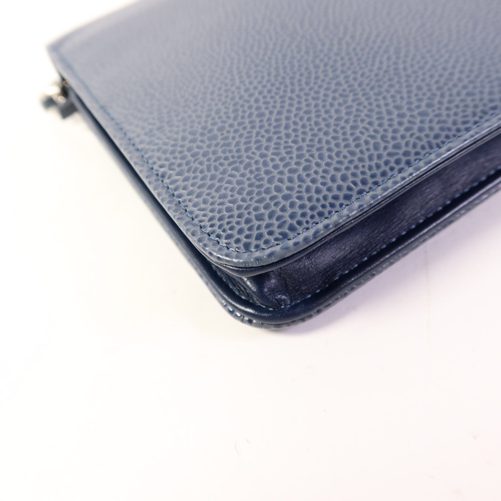 CHANEL 牛皮皮革WOC Wallet On Chain銀扣鏈帶肩背袋