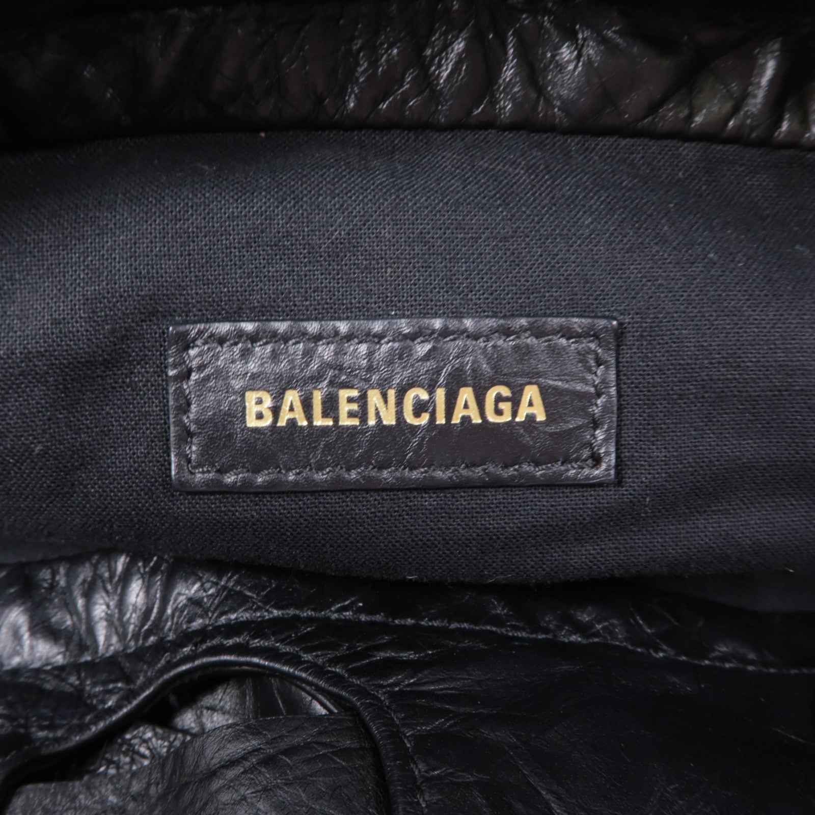 BALENCIAGA 牛皮皮革Crush Tote金扣鏈帶肩背袋