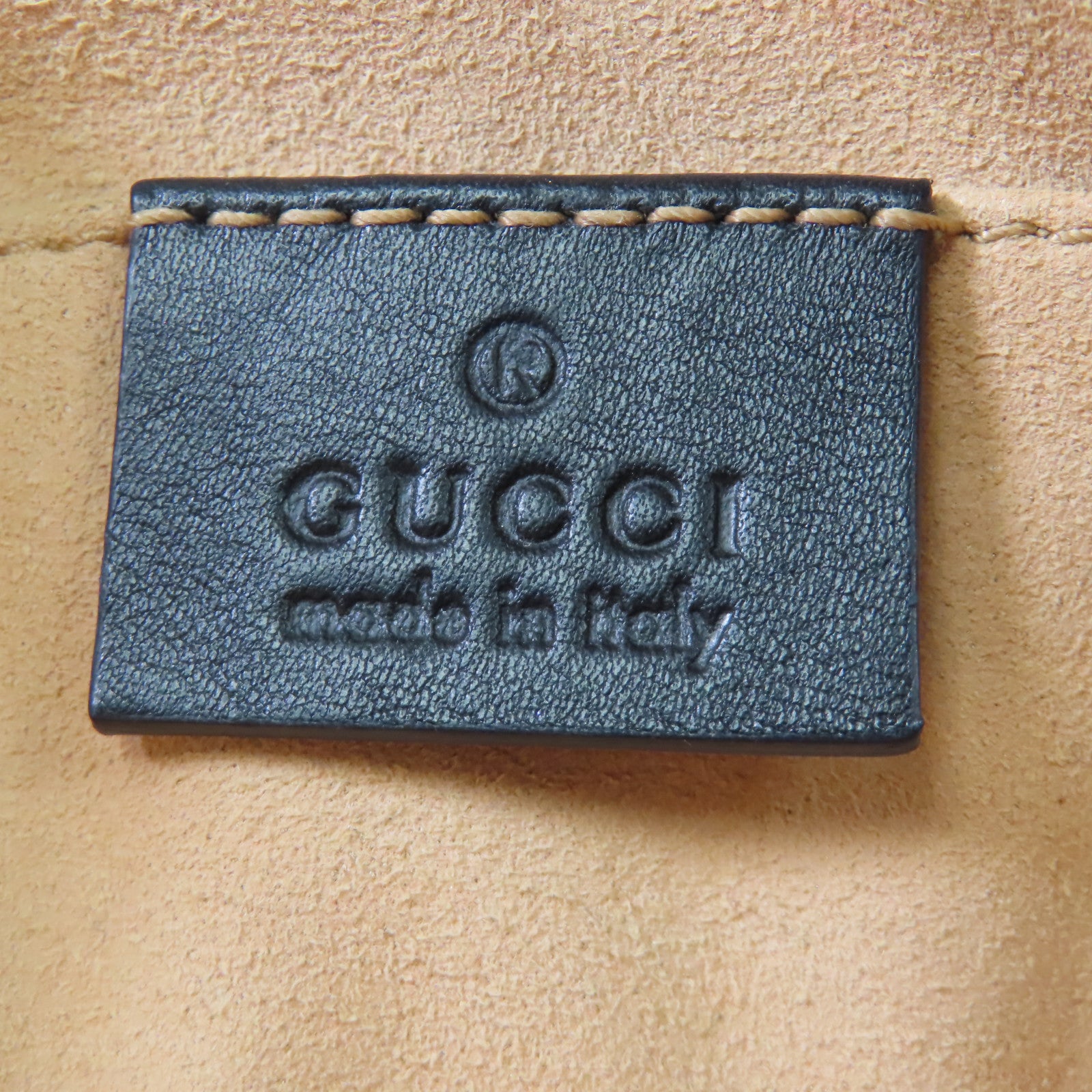 GUCCI GG GHW GG Marmont Waist Bag 476434 Calfskin Leather Black