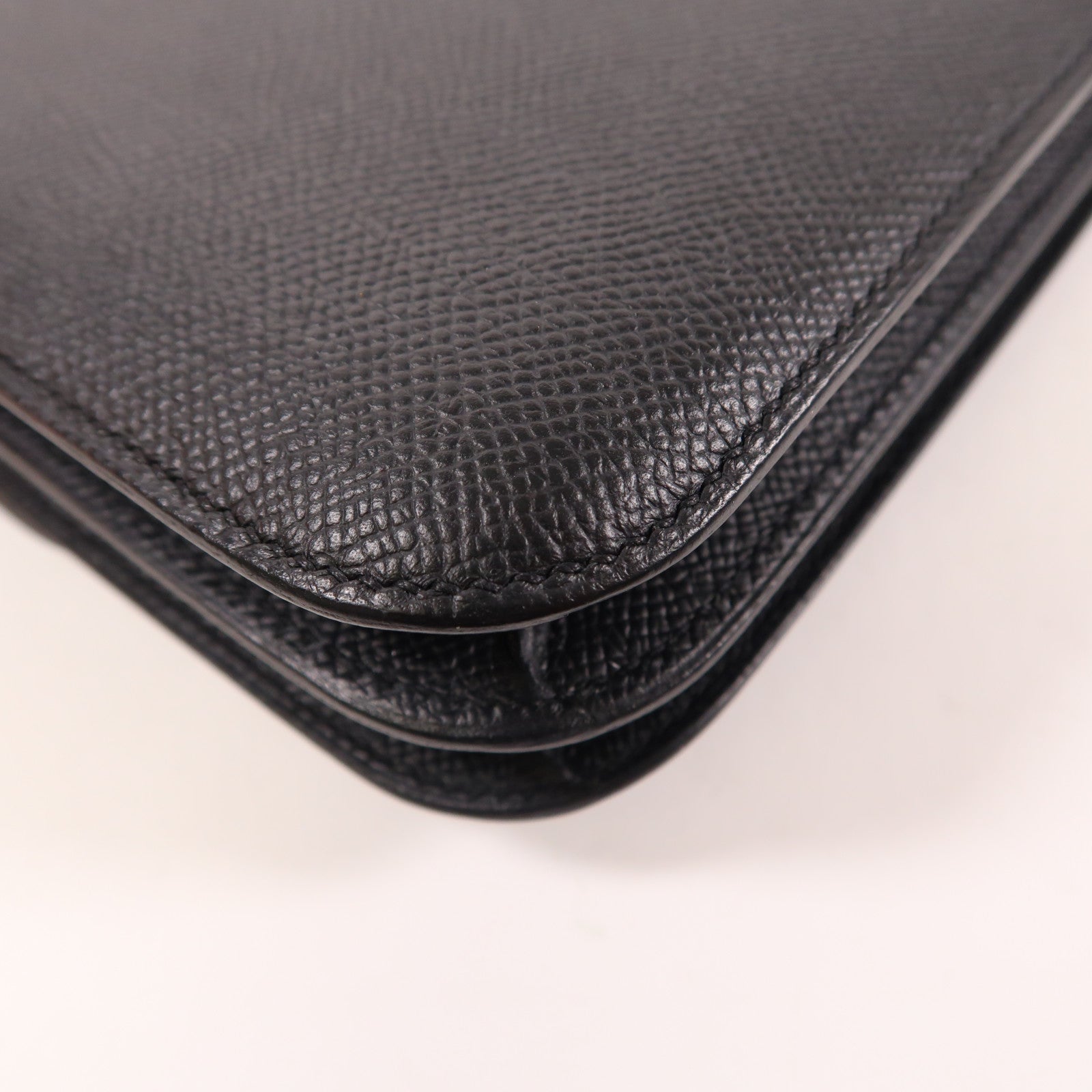 HERMES Epsom皮革Constance Mini肩背袋Noir Black