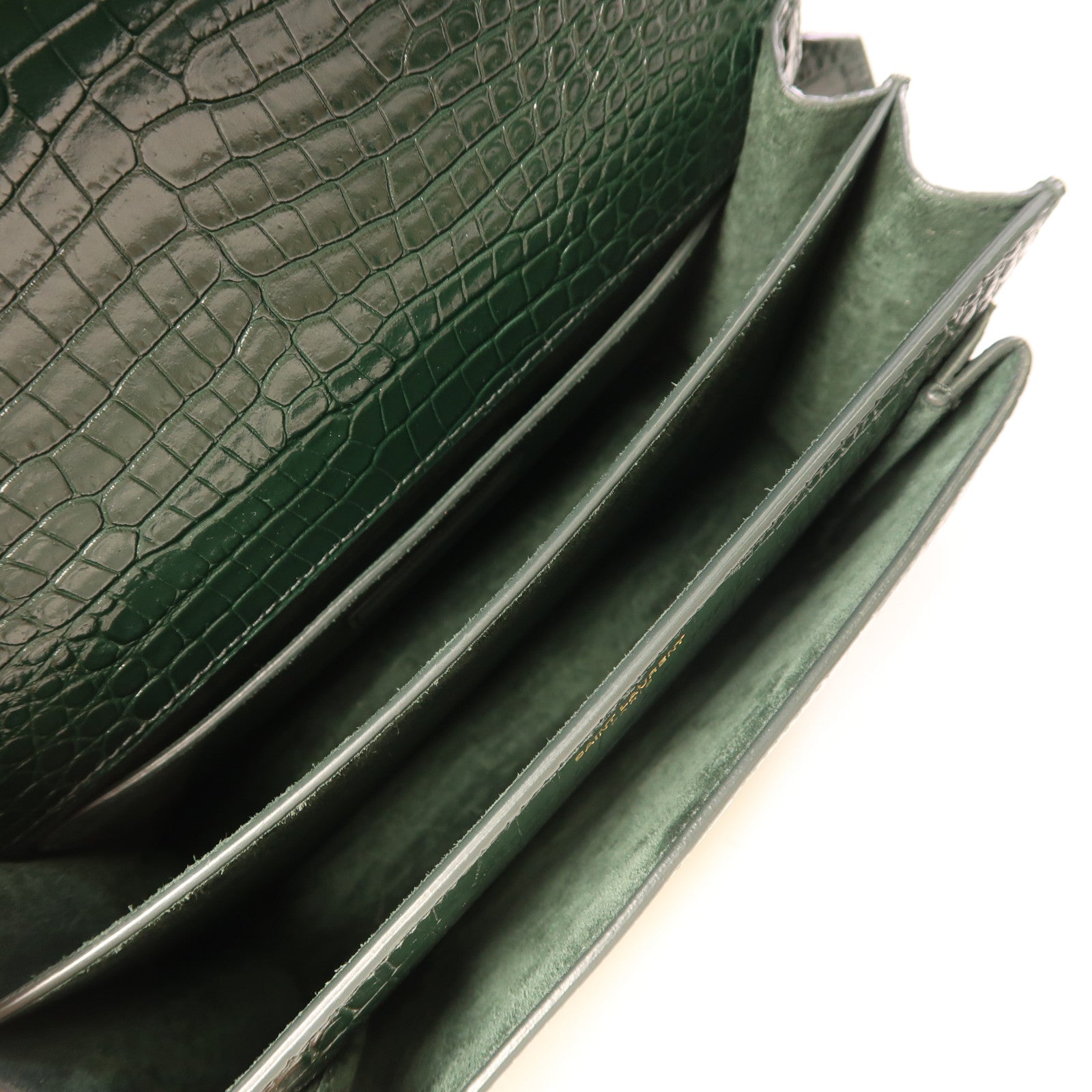 SAINT LAURENT 牛皮皮革Sunset Medium金扣鏈帶肩背袋