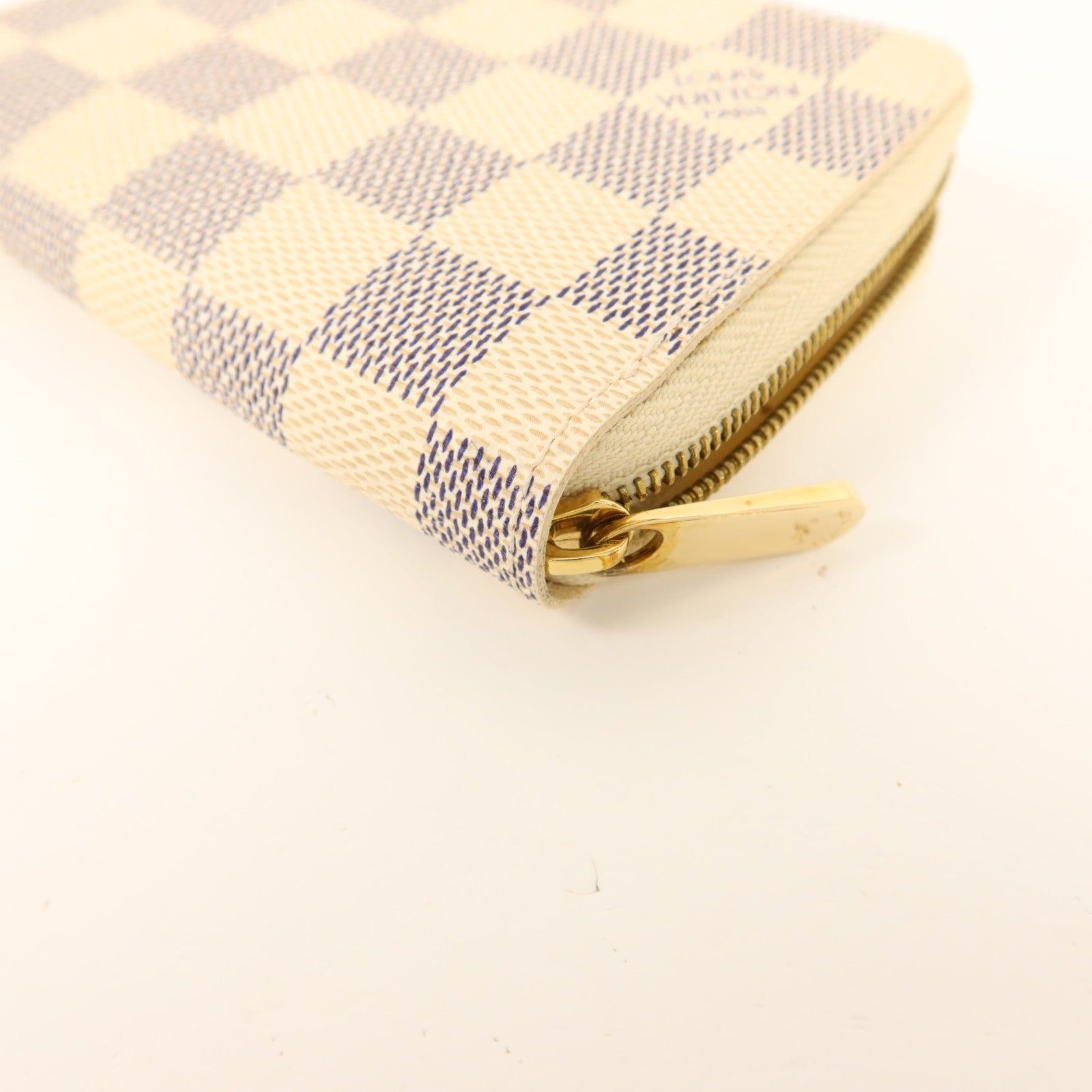 LOUIS VUITTON Damier Azur Coin Purse金扣零錢包