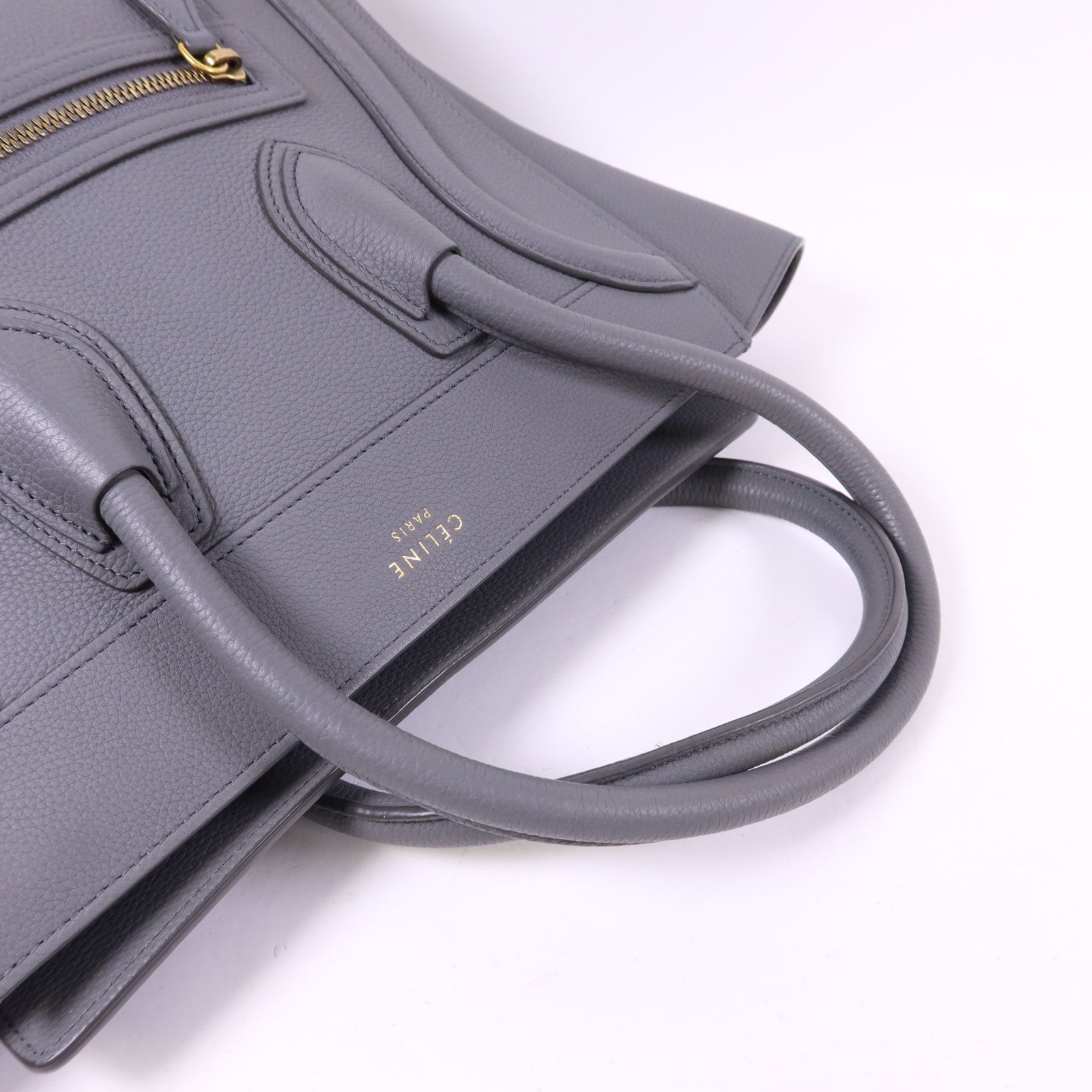 CELINE 牛皮皮革Micro Luggage金扣手挽袋