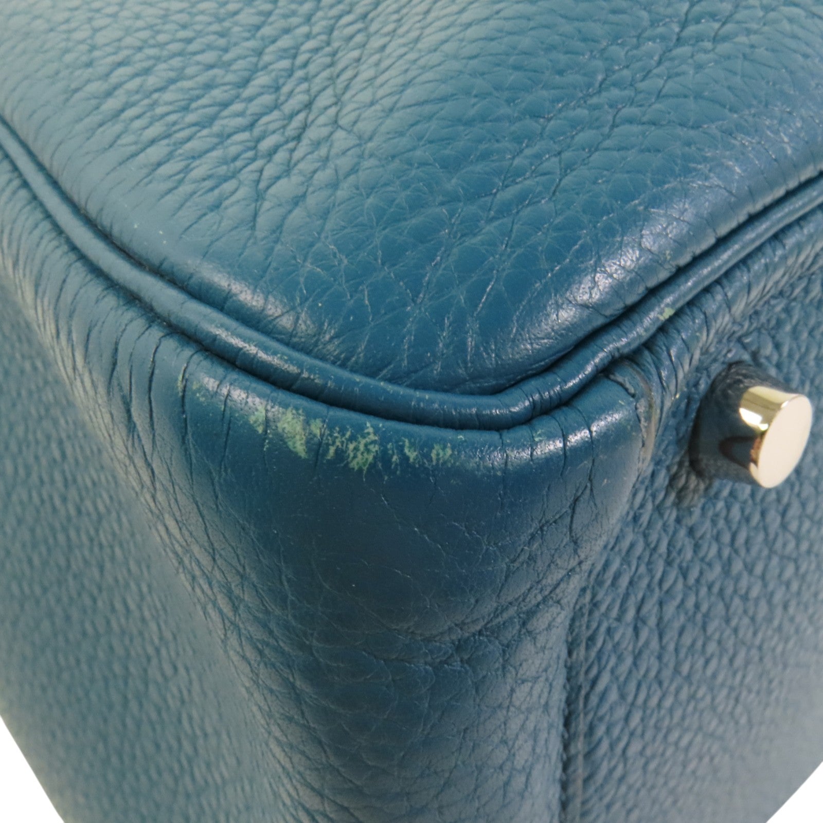 HERMES Clemence皮革Lindy 30銀扣肩背袋