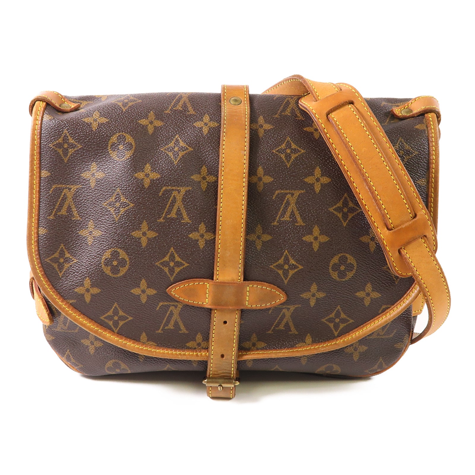 LOUIS VUITTON LV GHW Saumur 30 Shoulder Bag M42256 Monogram Brown