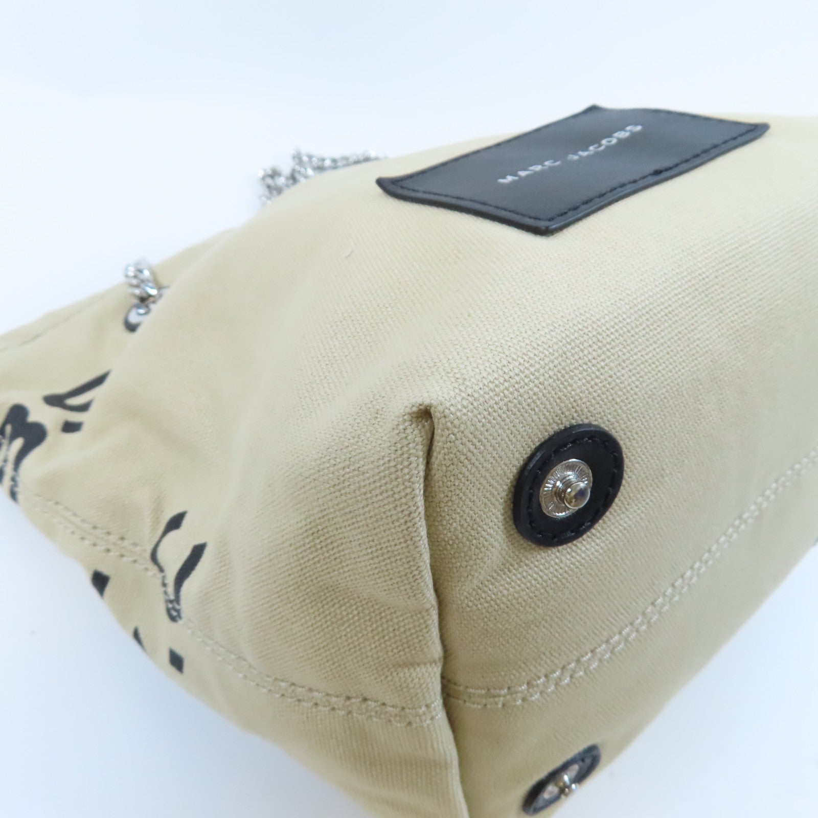 MARC JACOBS 【激減優惠】牛皮皮革2 Way Shoulder Bag銀扣手挽肩背兩用袋黑色