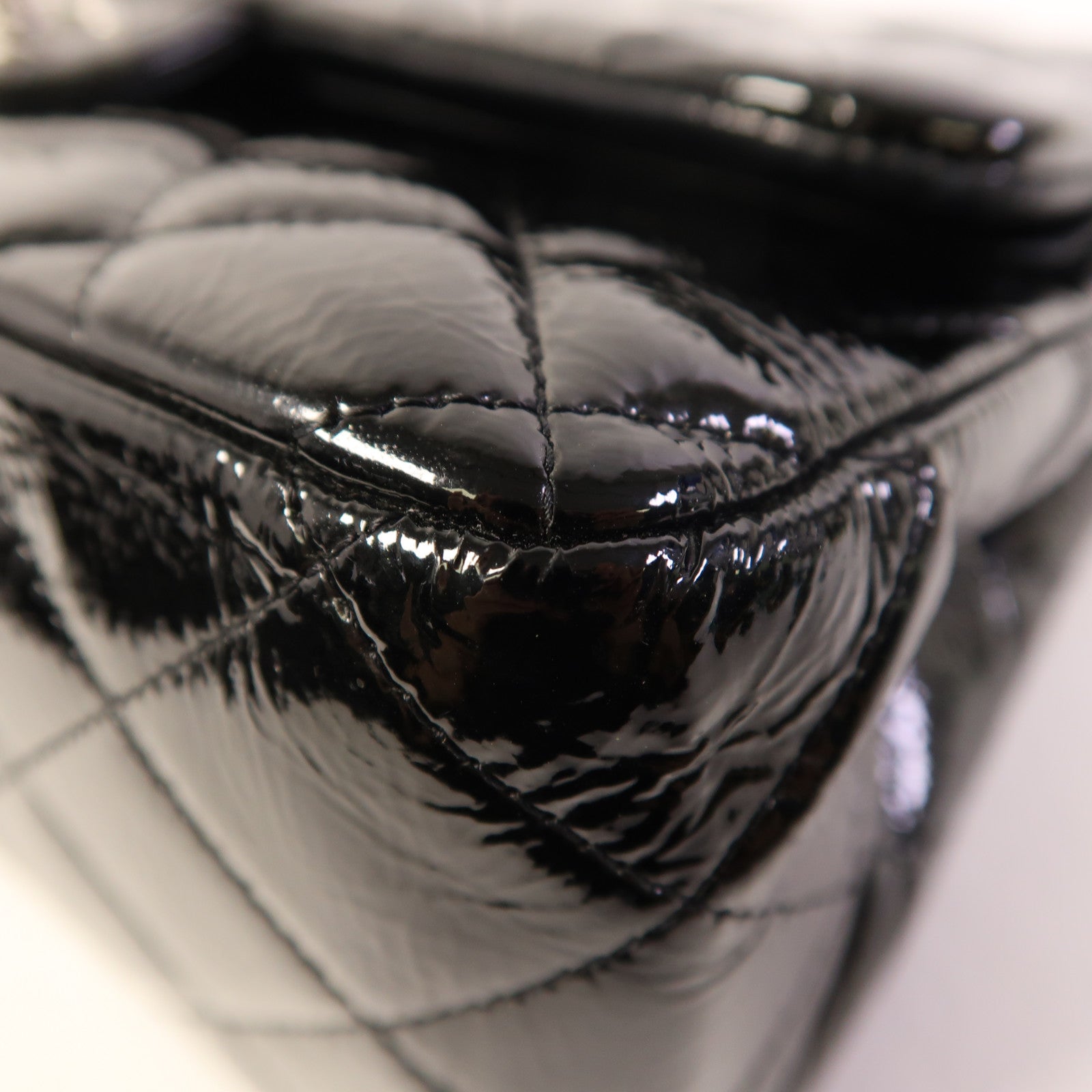 CHANEL Large Classic銀扣鏈帶肩背袋