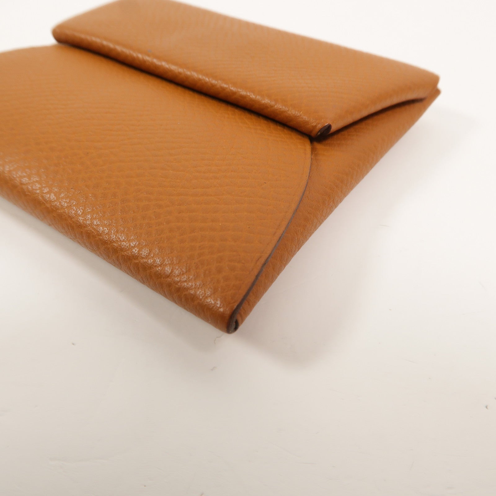 HERMES Epsom皮革Bastia零錢包Gold