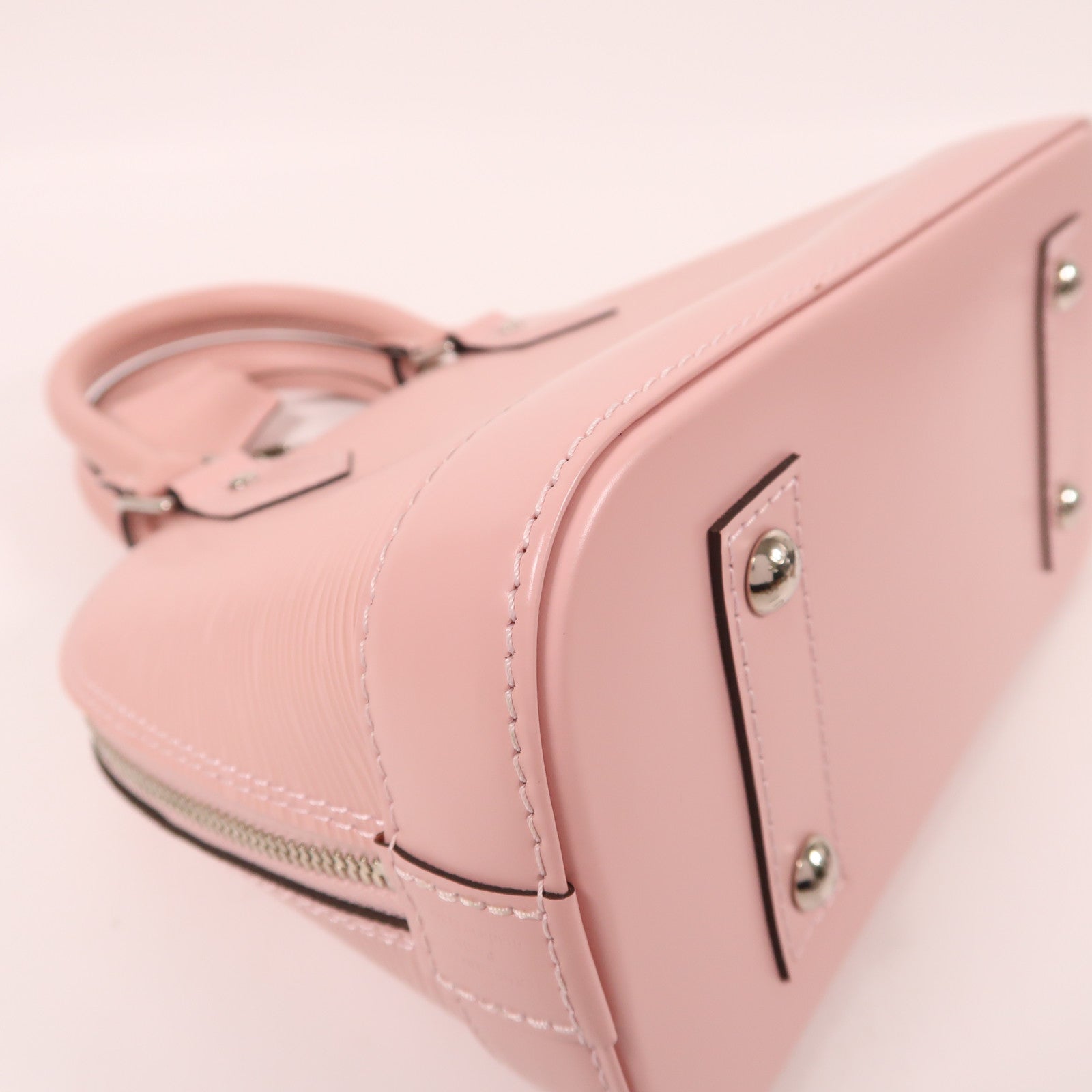 LOUIS VUITTON Epi Alma BB銀扣手挽肩背兩用袋粉紅色