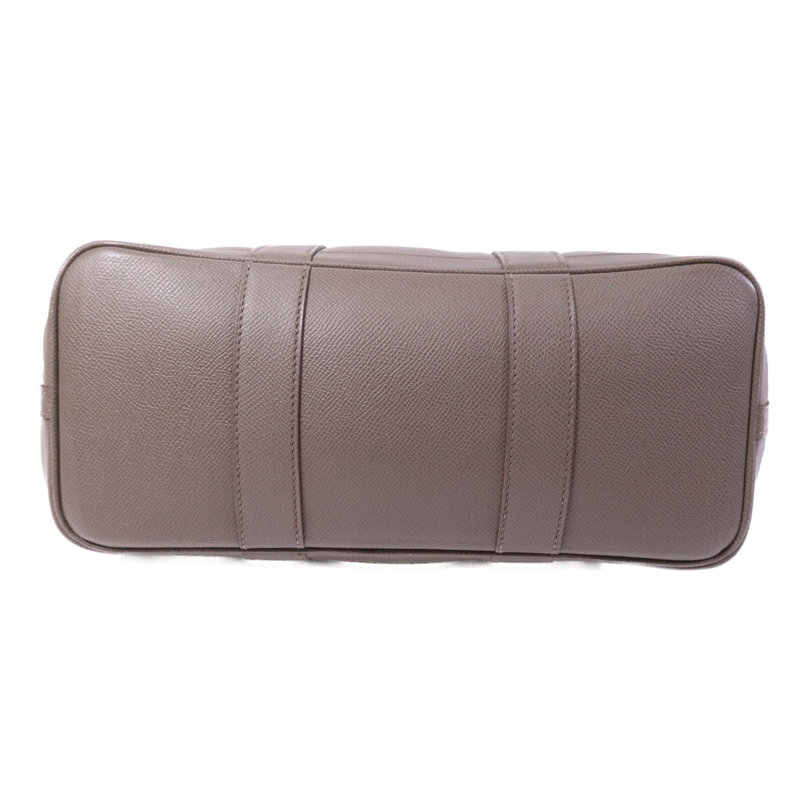 HERMES Epsom皮革Garden Party TPM銀扣手挽Etoupe袋