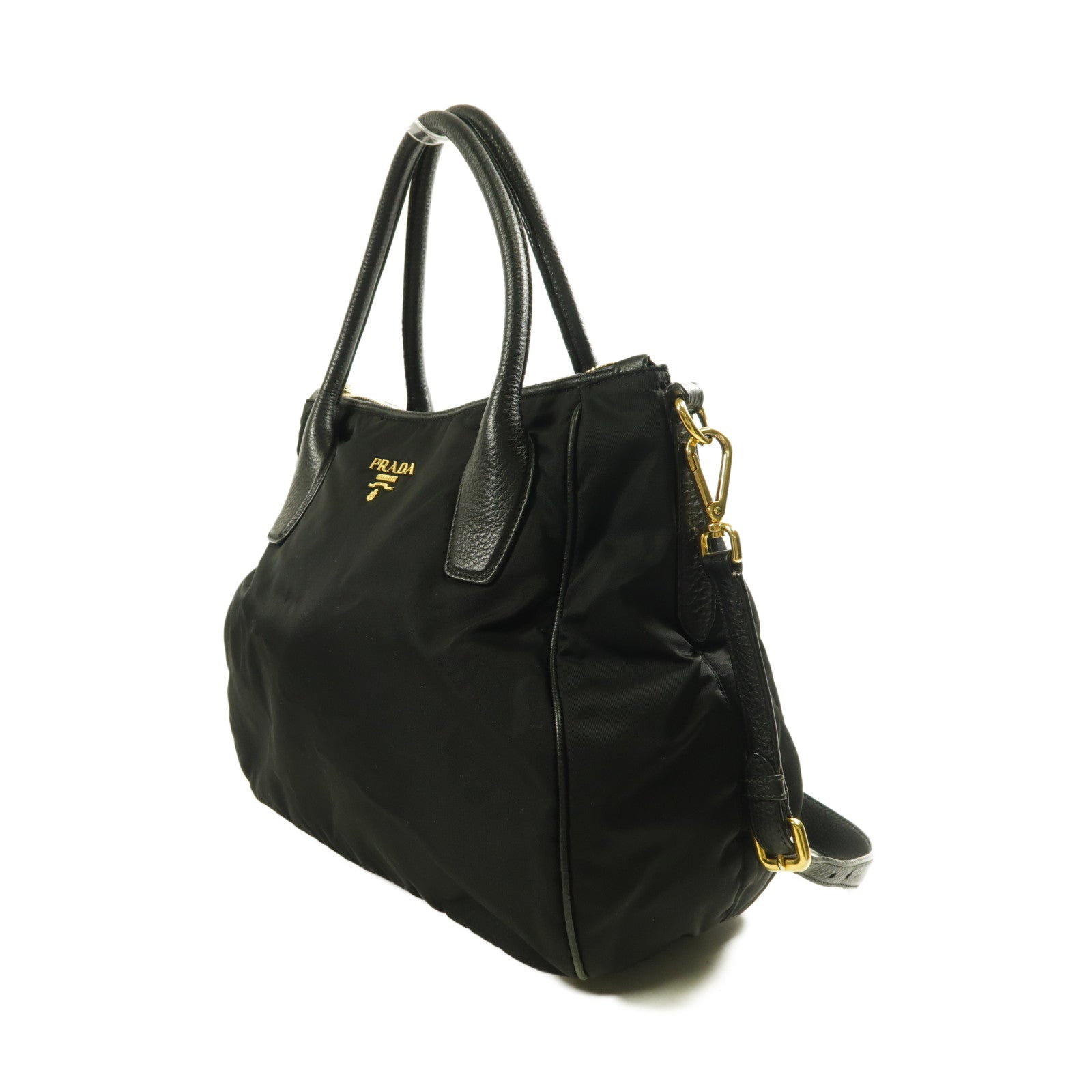 PRADA 尼龍Shoulder Bag金扣手挽肩背兩用袋