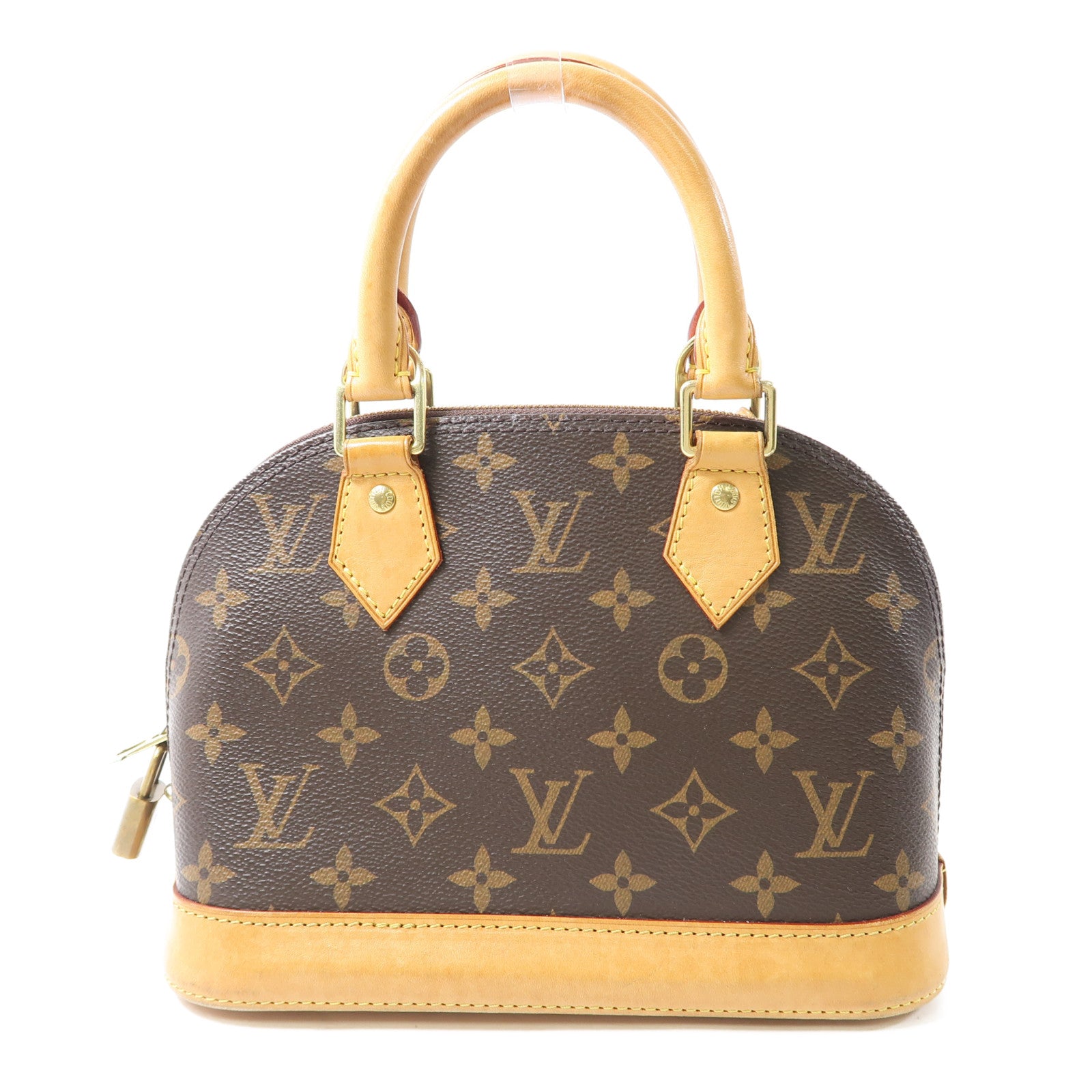 LOUIS VUITTON Monogram Alma BB金扣手挽肩背兩用袋棕色