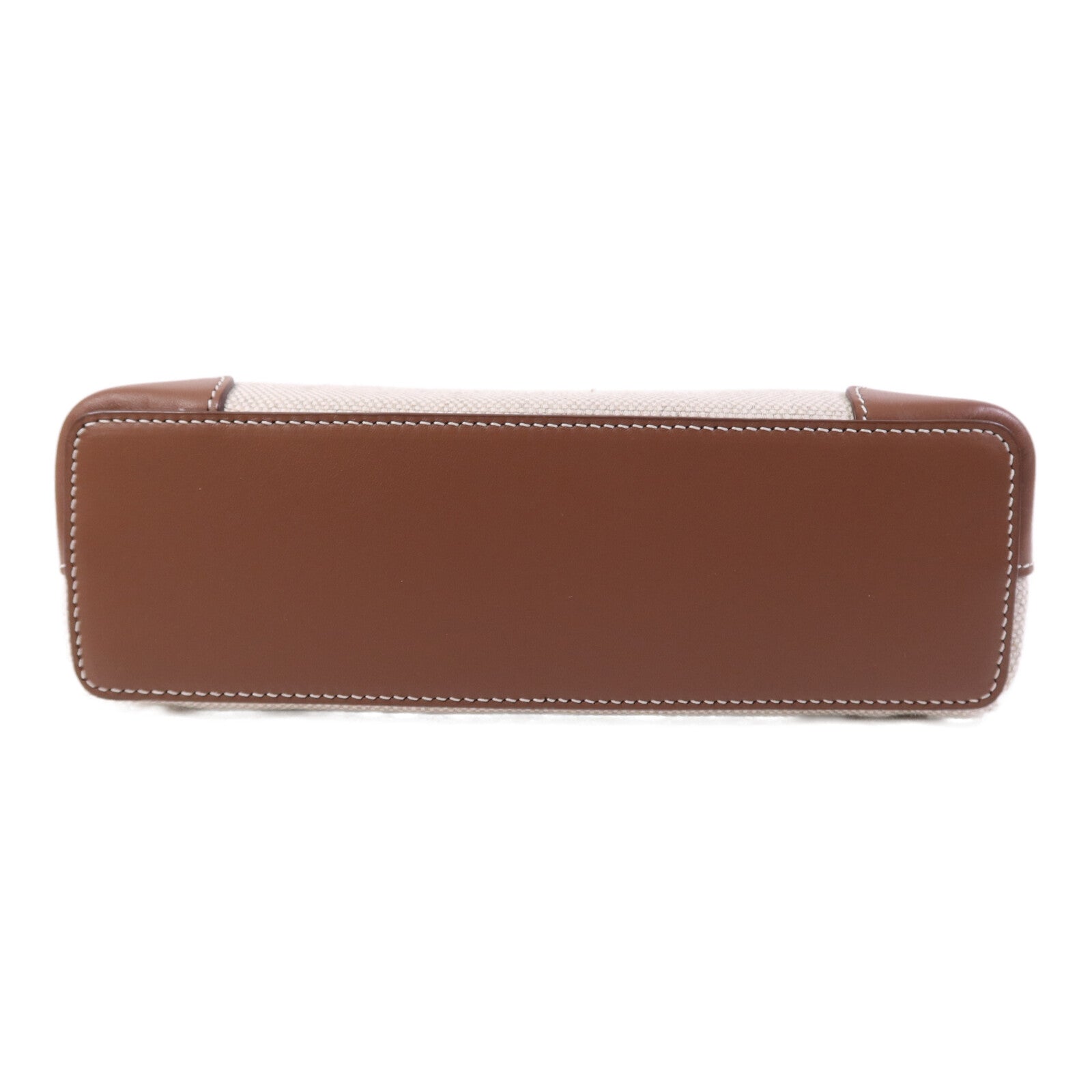 Loro Piana 帆布/牛皮皮革Extra Pocket L19金扣手挽肩背兩用袋