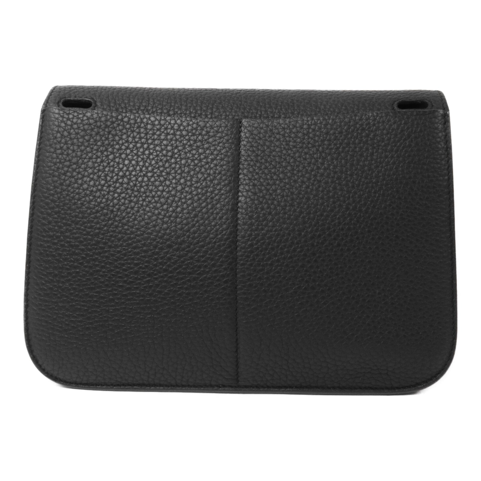 HERMES Clemence皮革Halzan 25手挽肩背兩用袋Noir