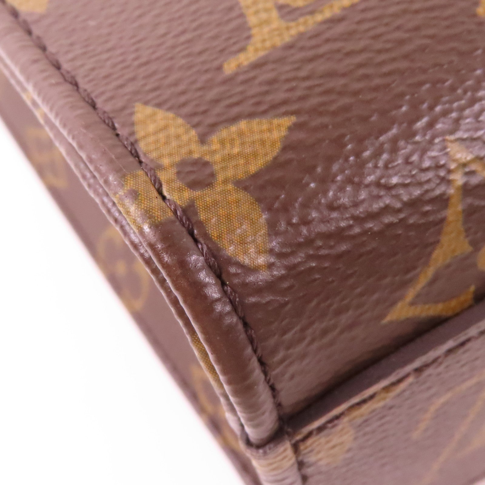 LOUIS VUITTON Monogram Sac Plat BB金扣手挽肩背兩用袋
