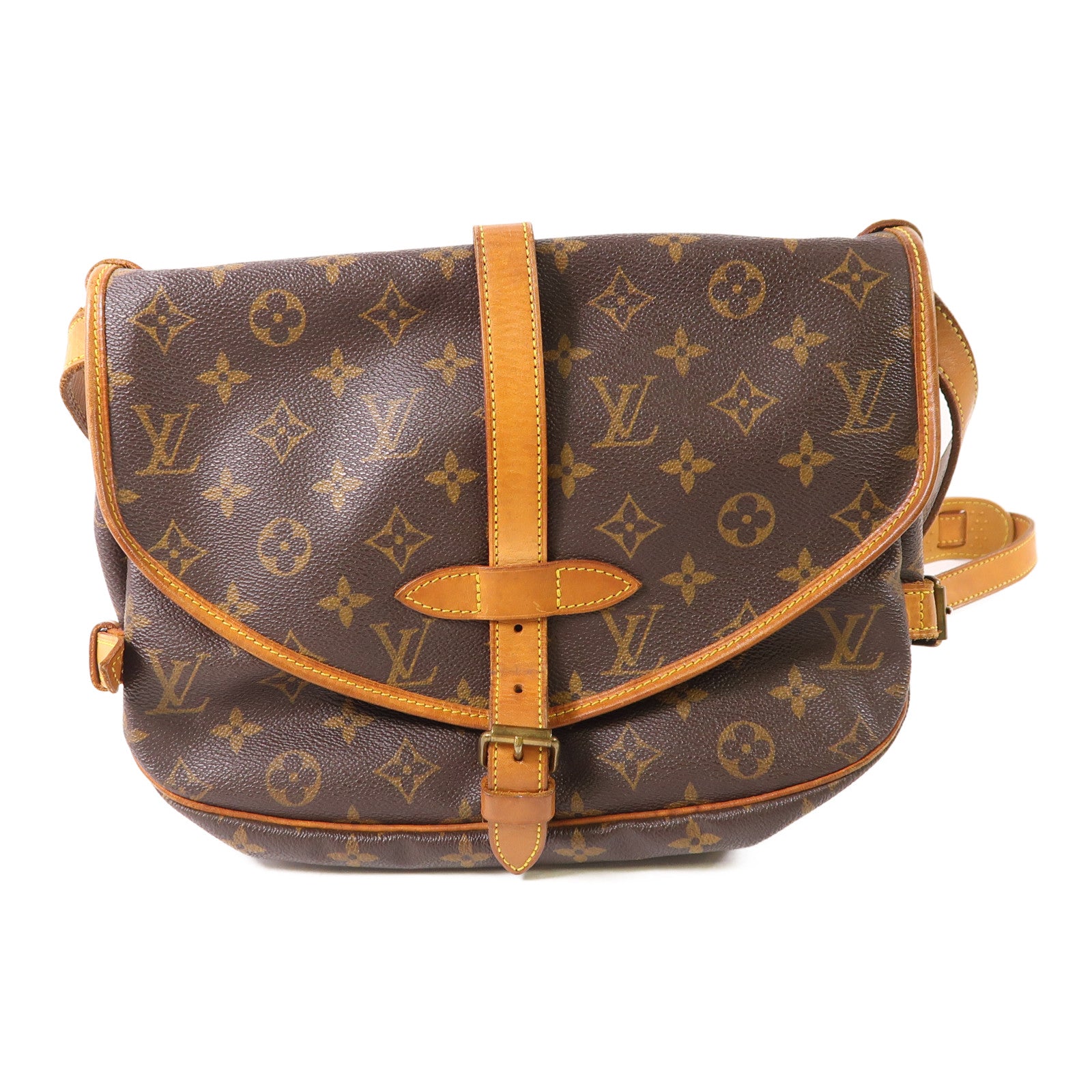 LOUIS VUITTON LV GHW Saumur 30 Shoulder Bag M42256 Monogram Brown