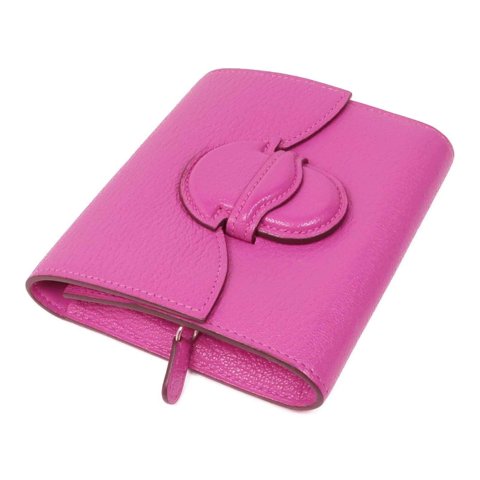 HERMES Chevre皮革Nevelle Petite Marco銀扣錢包