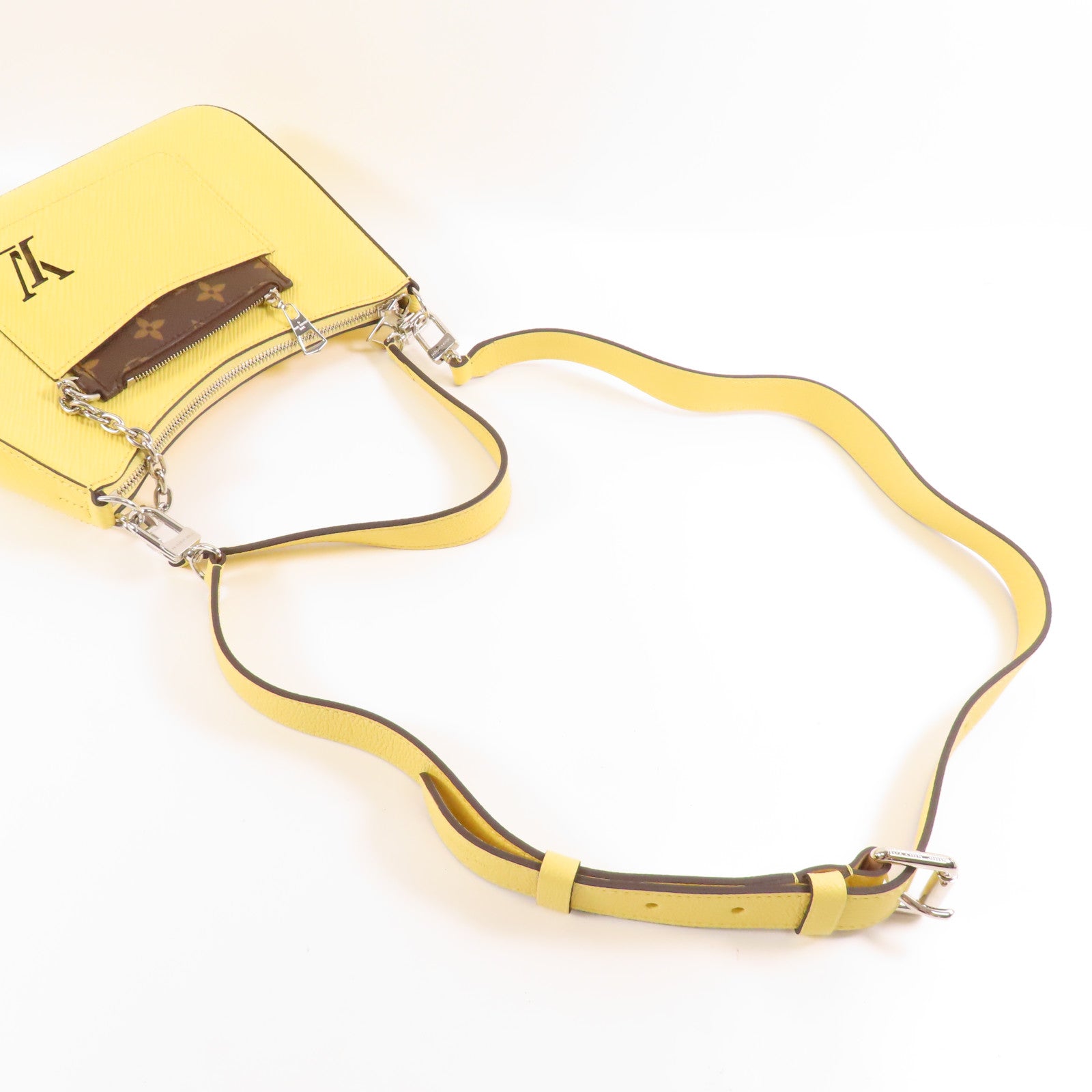 LOUIS VUITTON Epi Marelle銀扣手挽肩背兩用袋