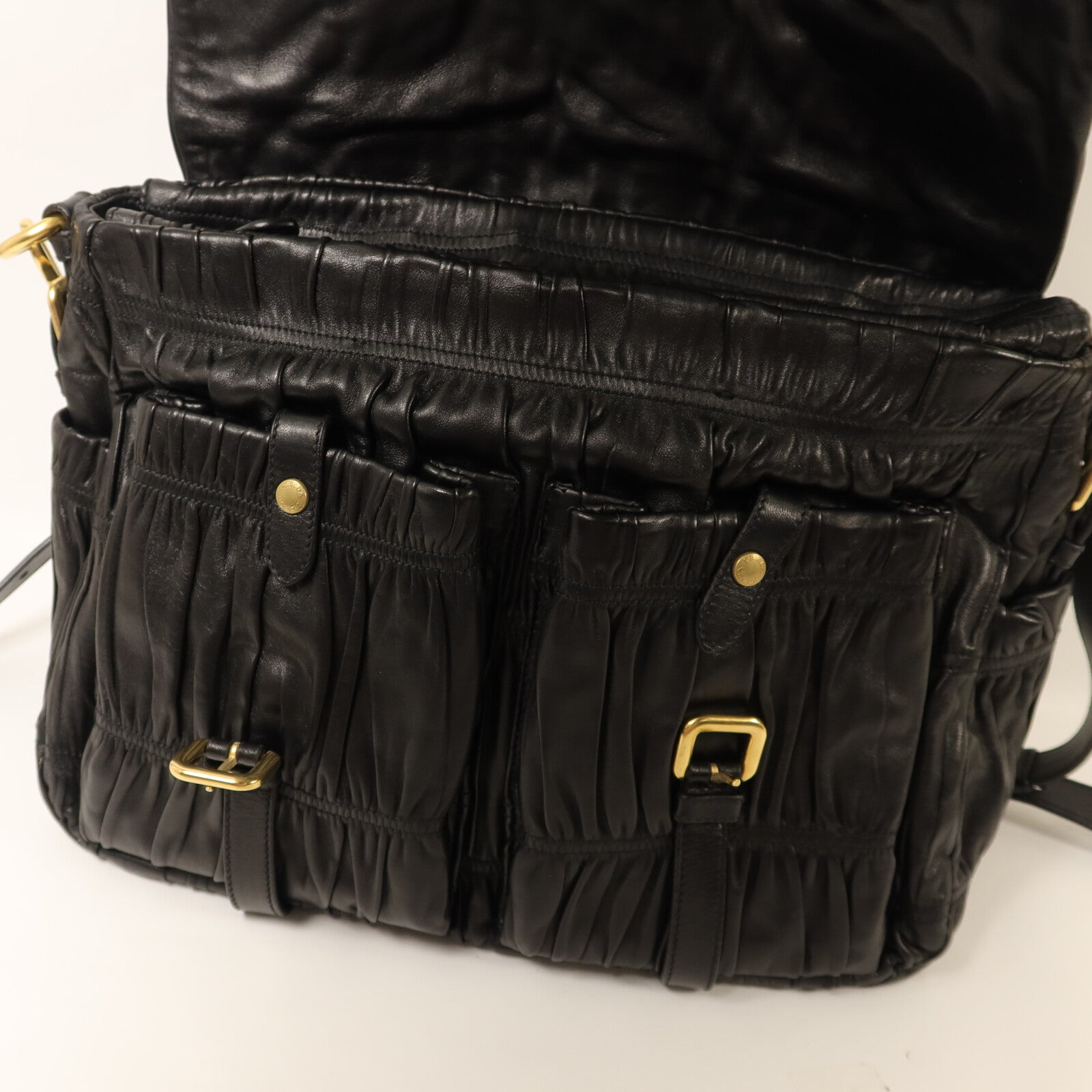 PRADA 牛皮皮革Gaufre Messenger Bag肩背袋