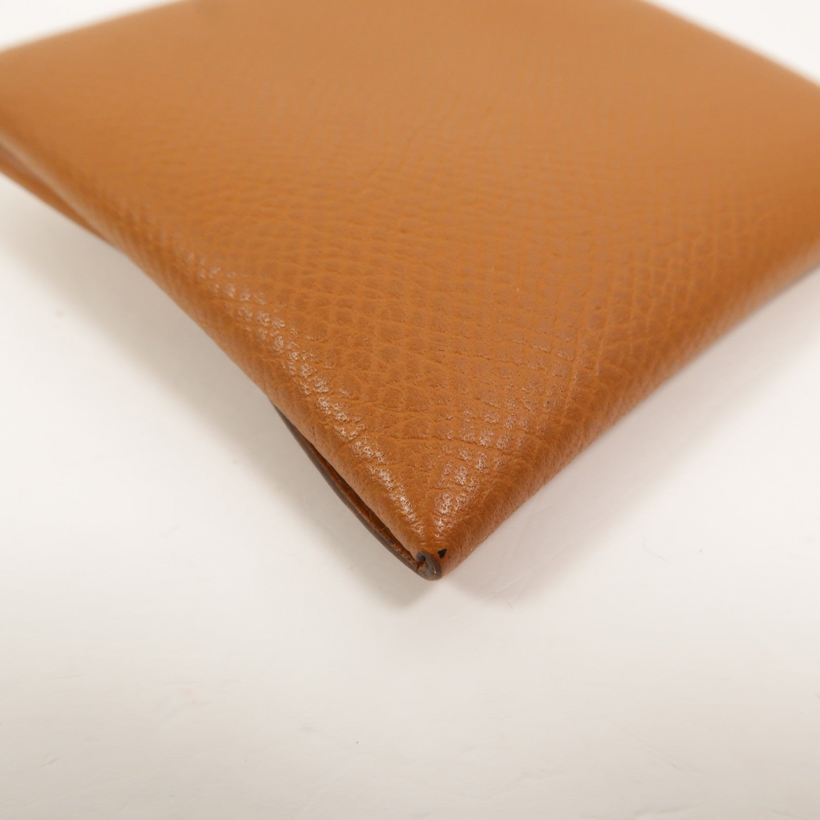 HERMES Epsom皮革Bastia零錢包Gold