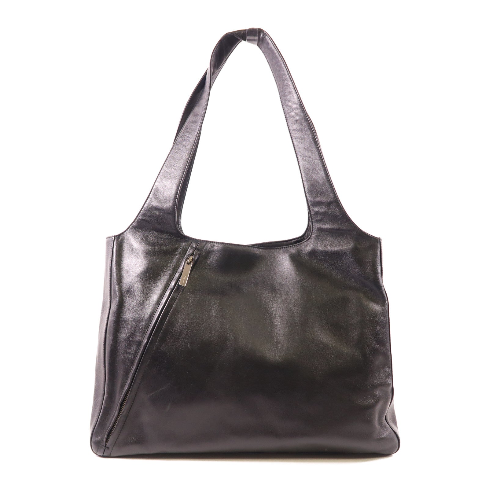Salvatore Ferragamo 牛皮皮革Shoulder Bag銀扣肩背袋