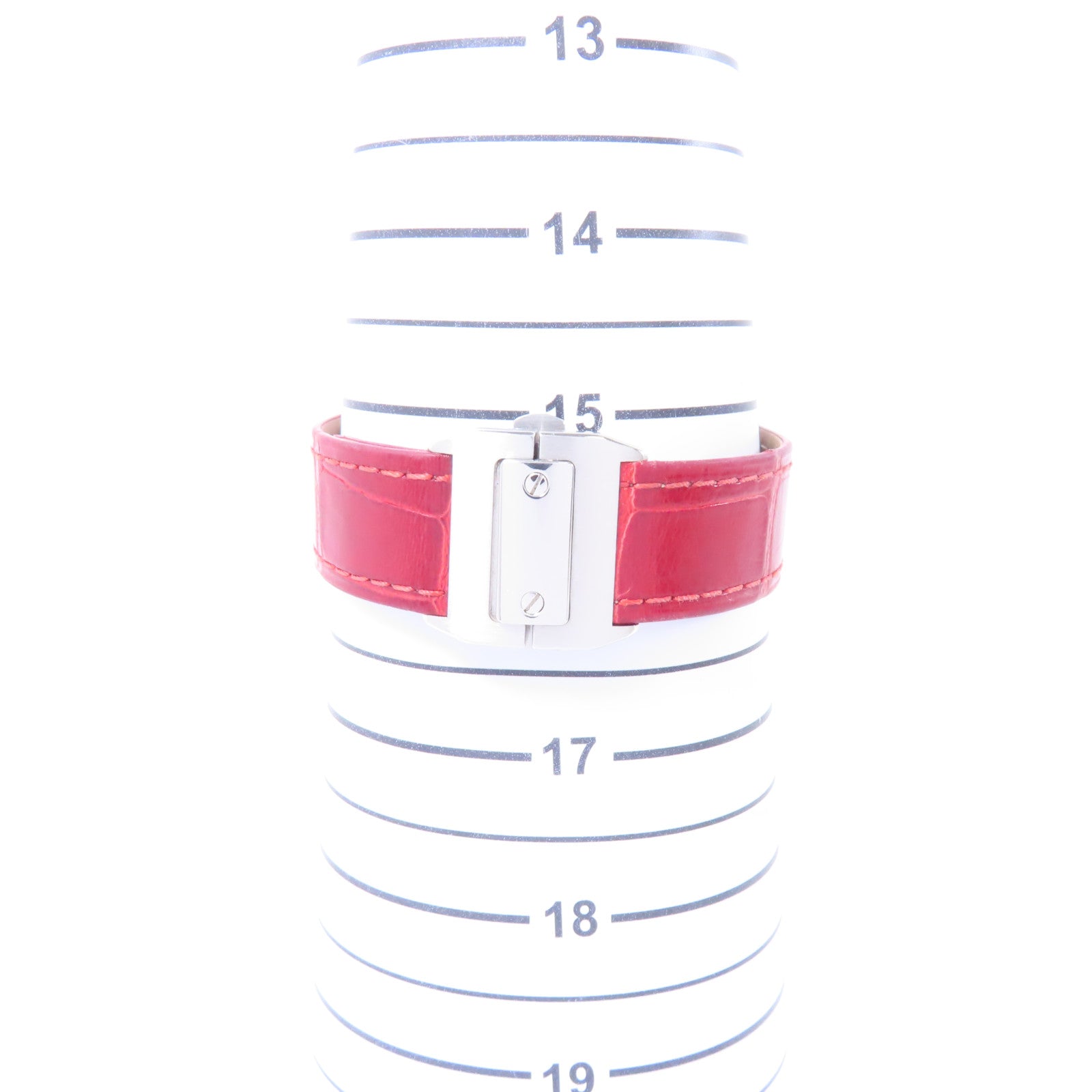 CARTIER Santos 100不鏽鋼/皮革手錶自動機芯白色