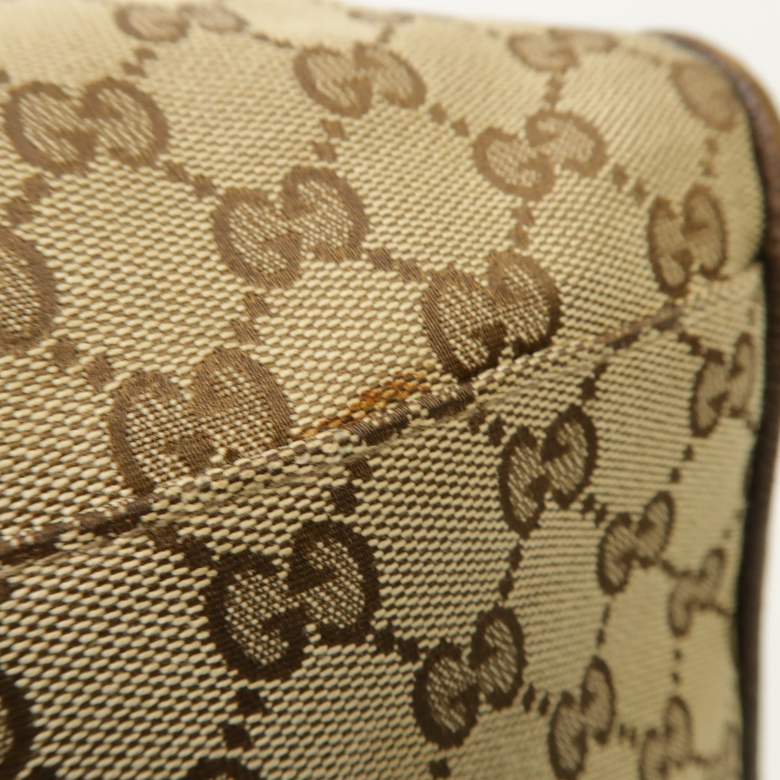 GUCCI 帆布Boston Bag波士顿包棕色