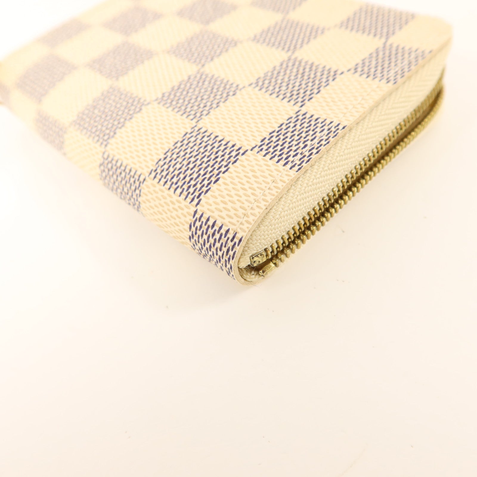 LOUIS VUITTON Damier Azur Coin Purse金扣零錢包