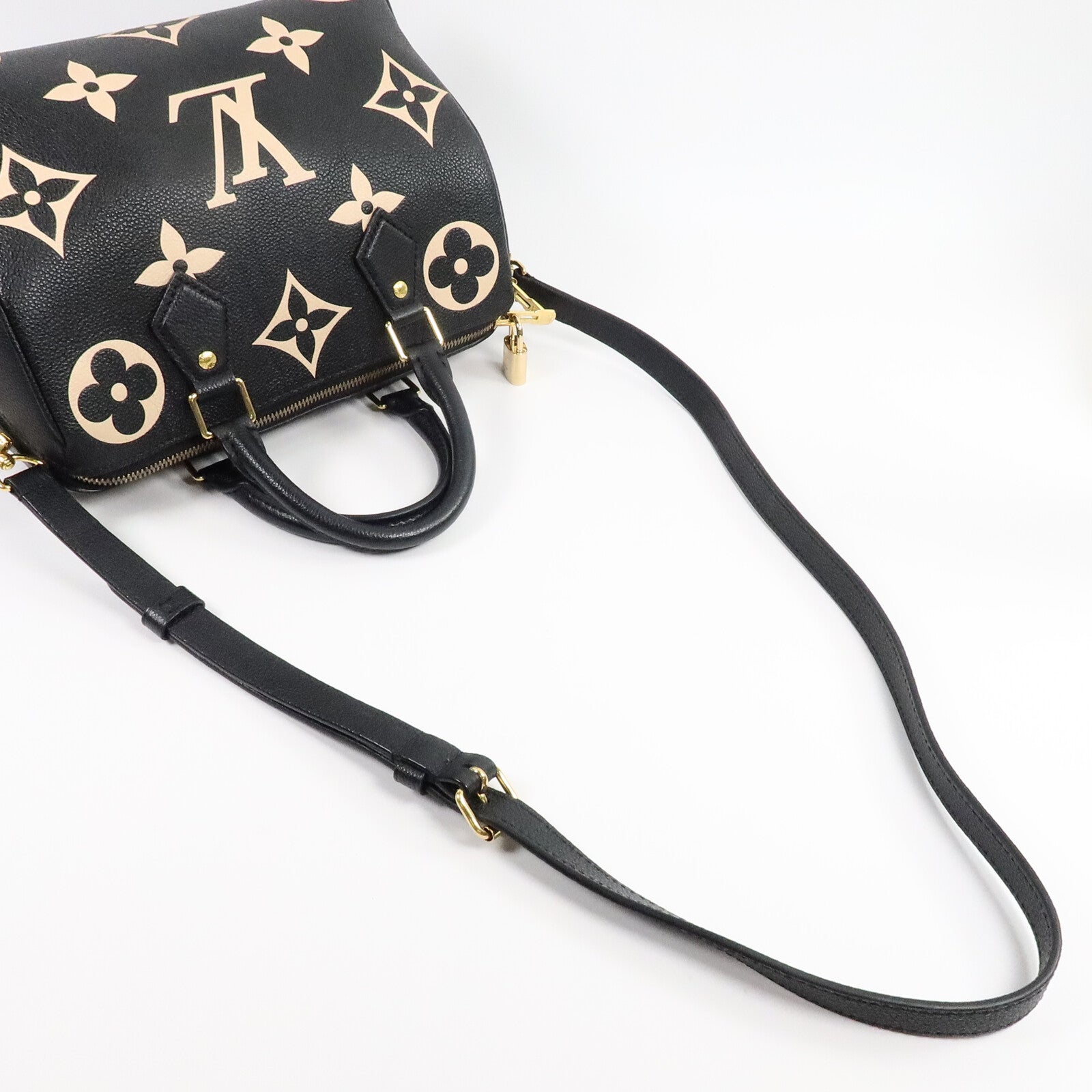 LOUIS VUITTON Monogram Empreinte Speedy Bandouliere 25手挽肩背兩用袋