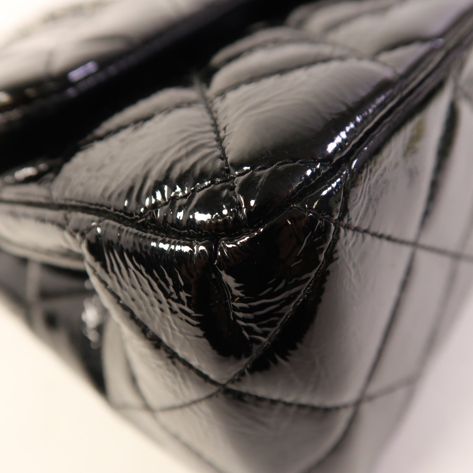 CHANEL Large Classic銀扣鏈帶肩背袋