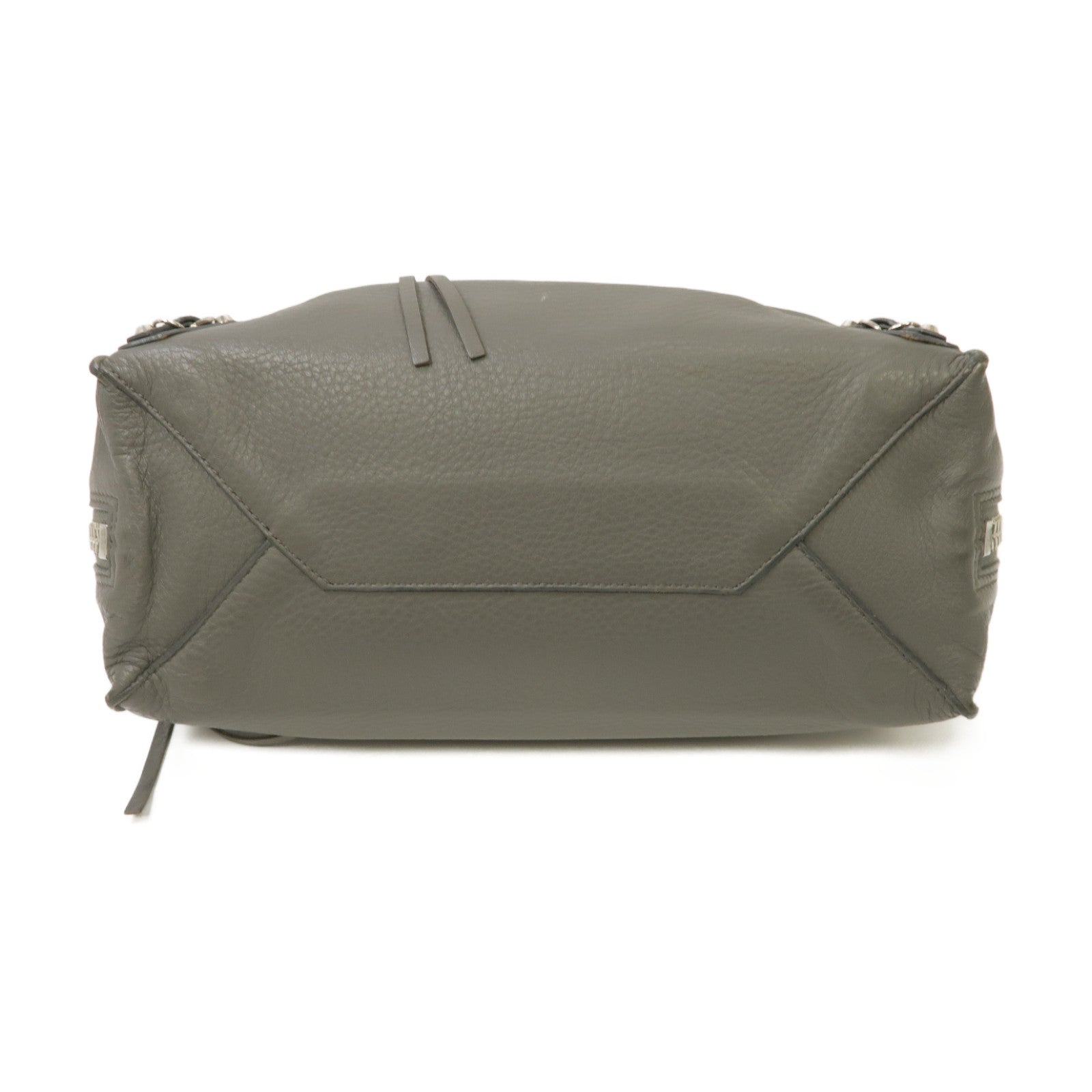 BALENCIAGA 【激減優惠】牛皮皮革Papier銀扣手挽肩背兩用袋灰色