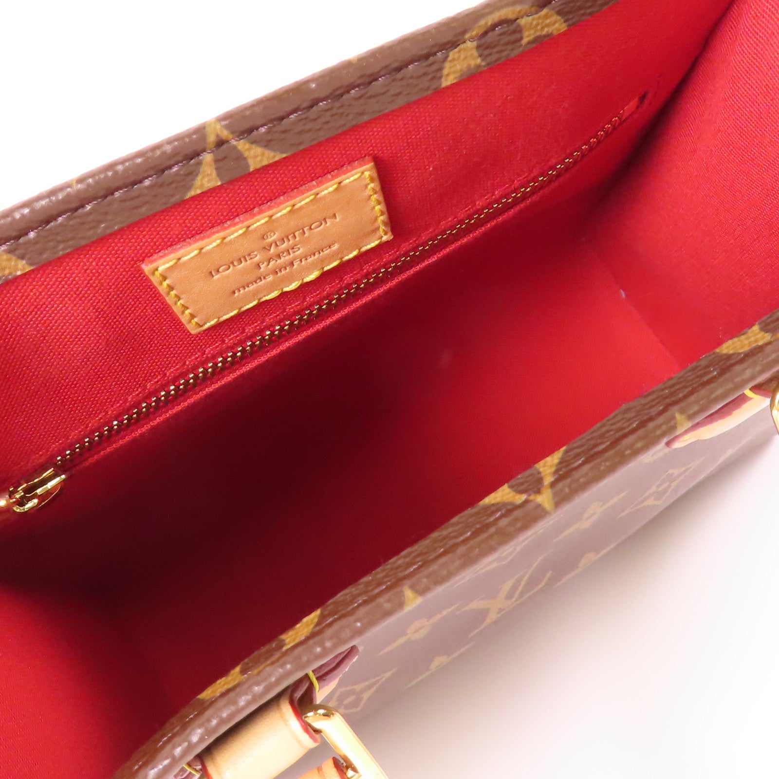 LOUIS VUITTON Monogram Sac Plat BB金扣手挽肩背兩用袋