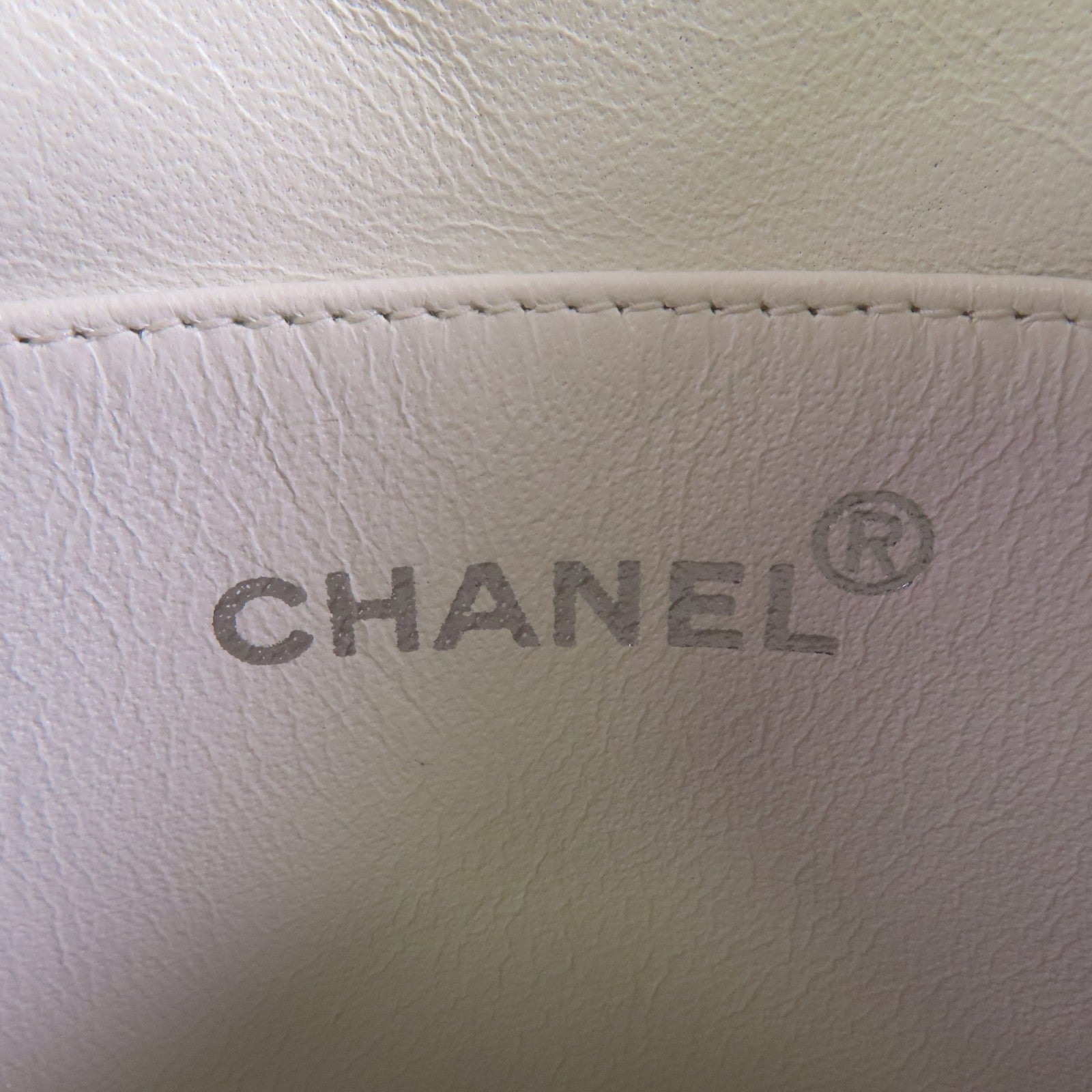 CHANEL 牛皮皮革Vintage Bag銀扣手挽袋