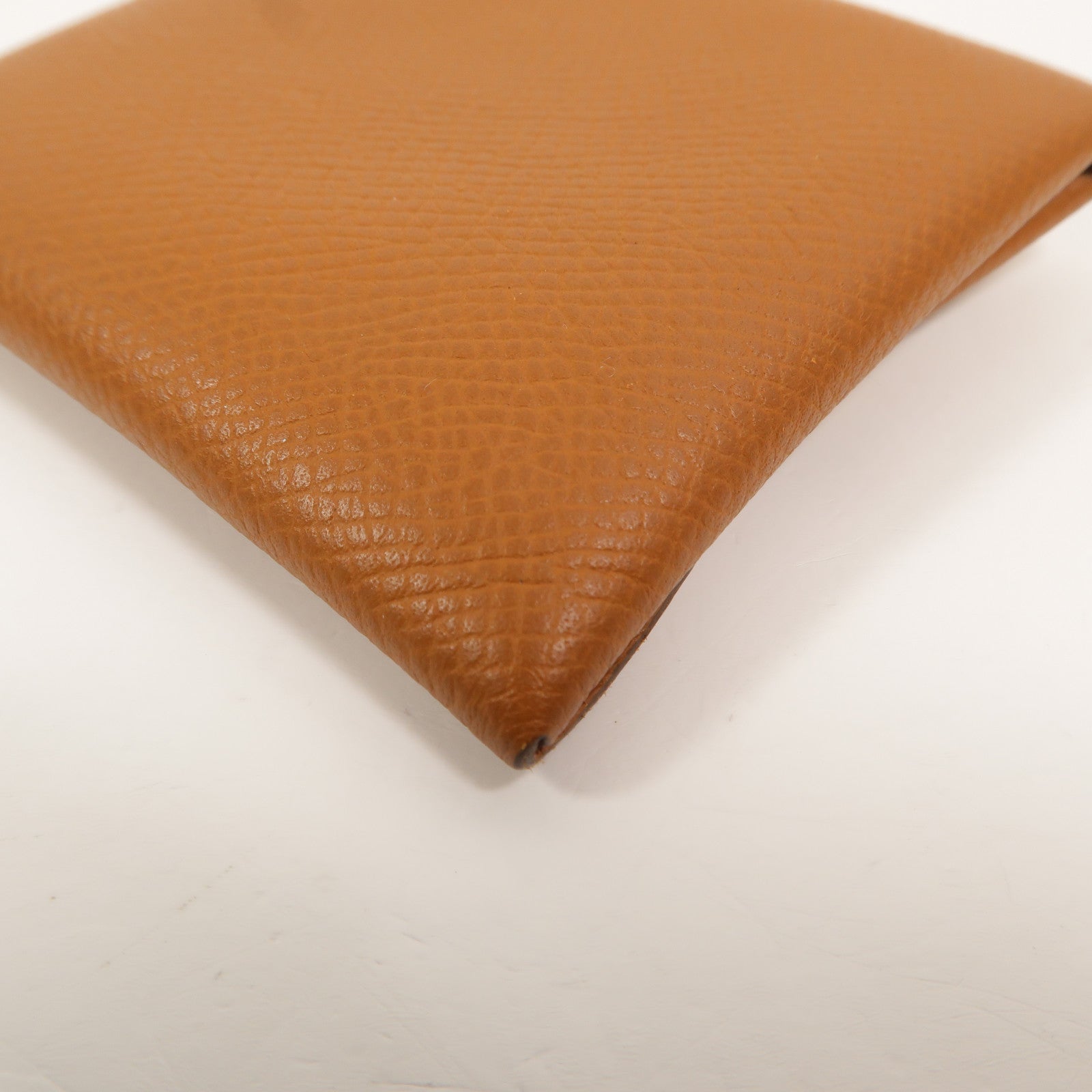HERMES Epsom皮革Bastia零錢包Gold