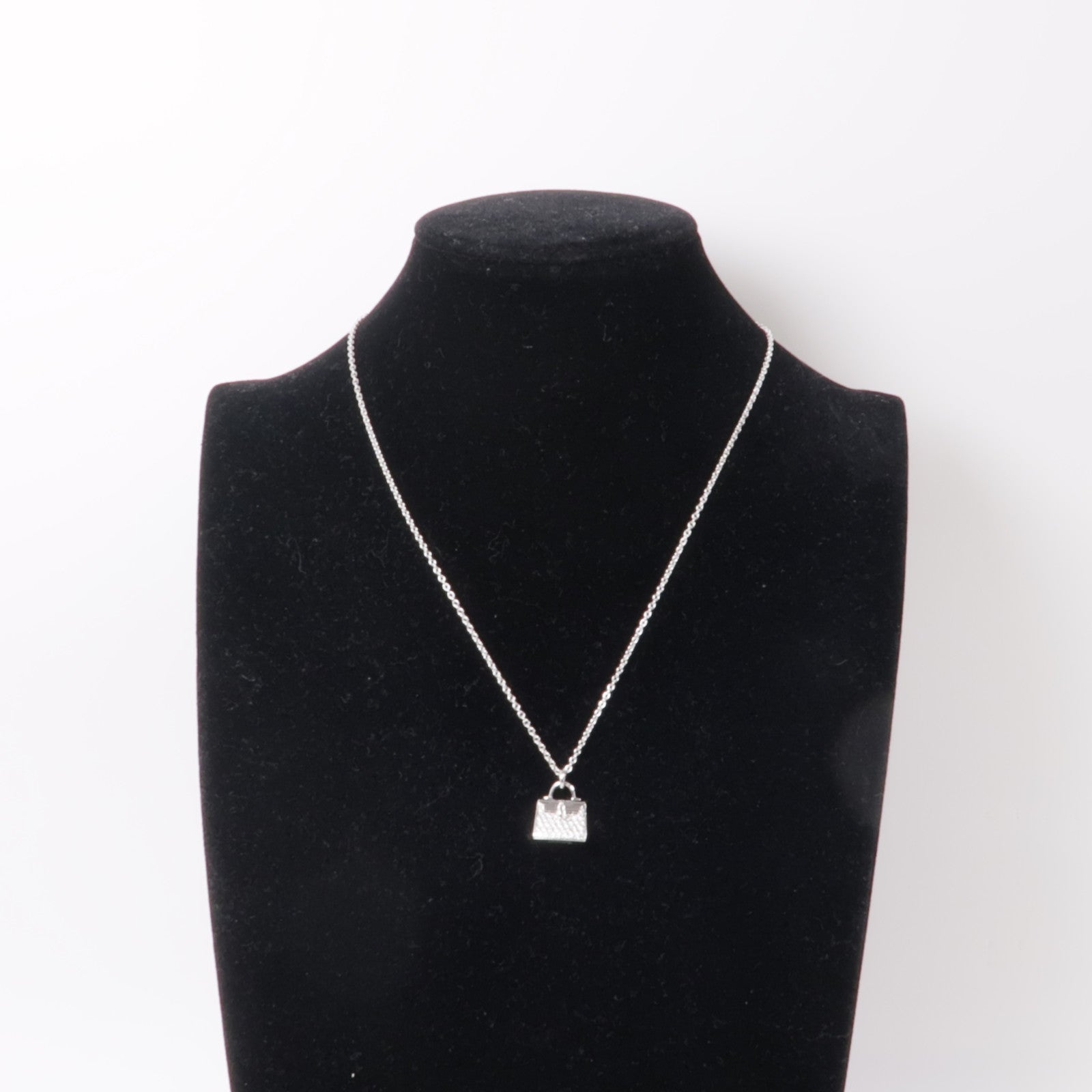 HERMES 【激減優惠】18K白金Amulettes Kelly Diamond Pendant鑽石項鍊