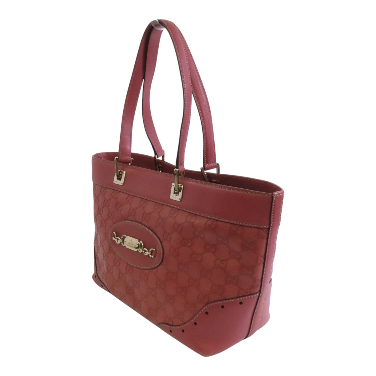 GUCCI 牛皮皮革Guccissima金扣肩背袋