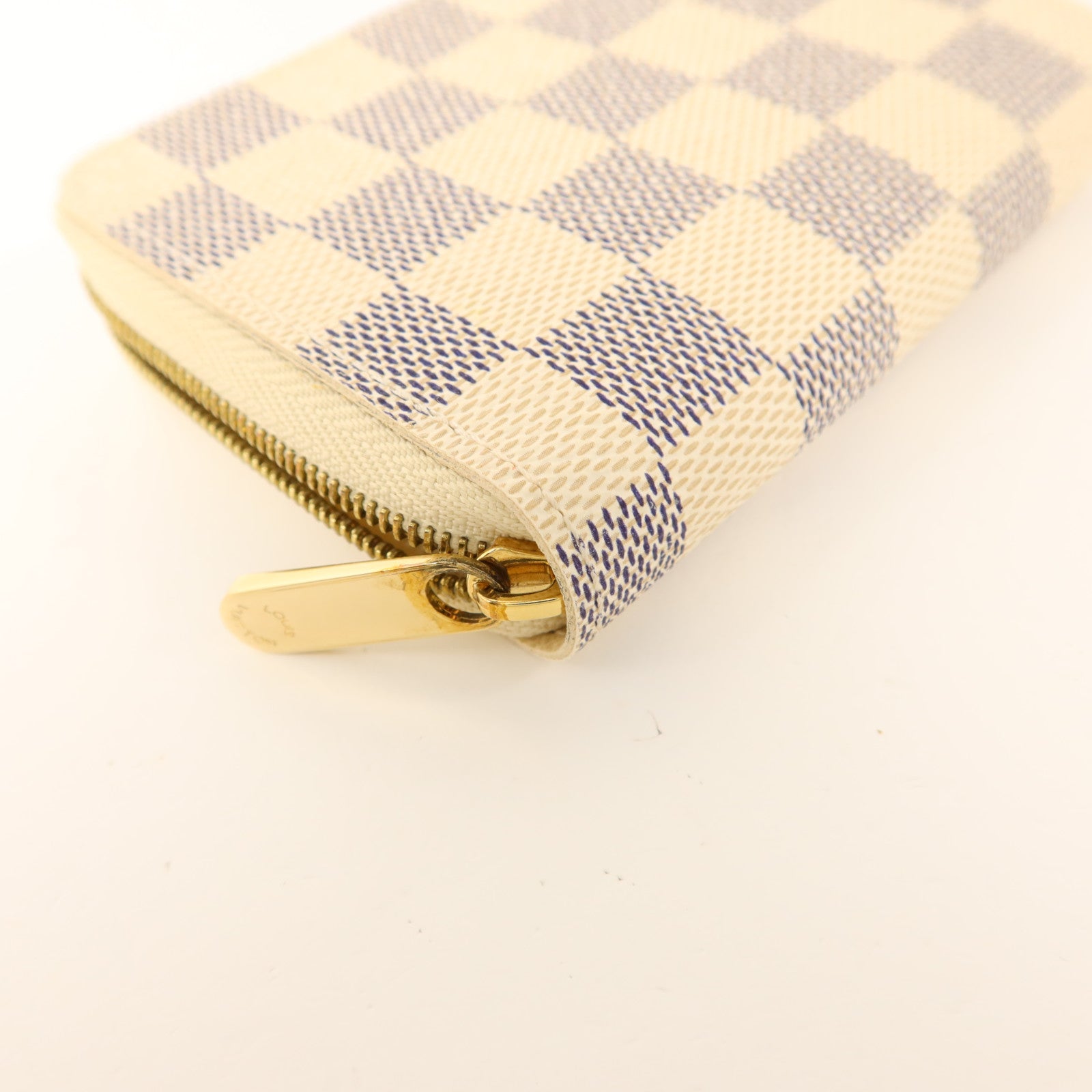 LOUIS VUITTON Damier Azur Coin Purse金扣零錢包