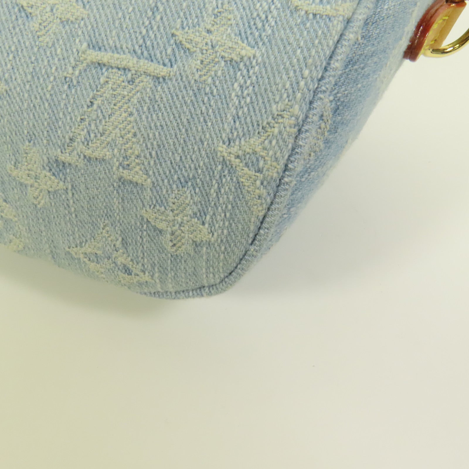 LOUIS VUITTON Monogram Denim Mini Bumbag金扣手挽肩背兩用袋